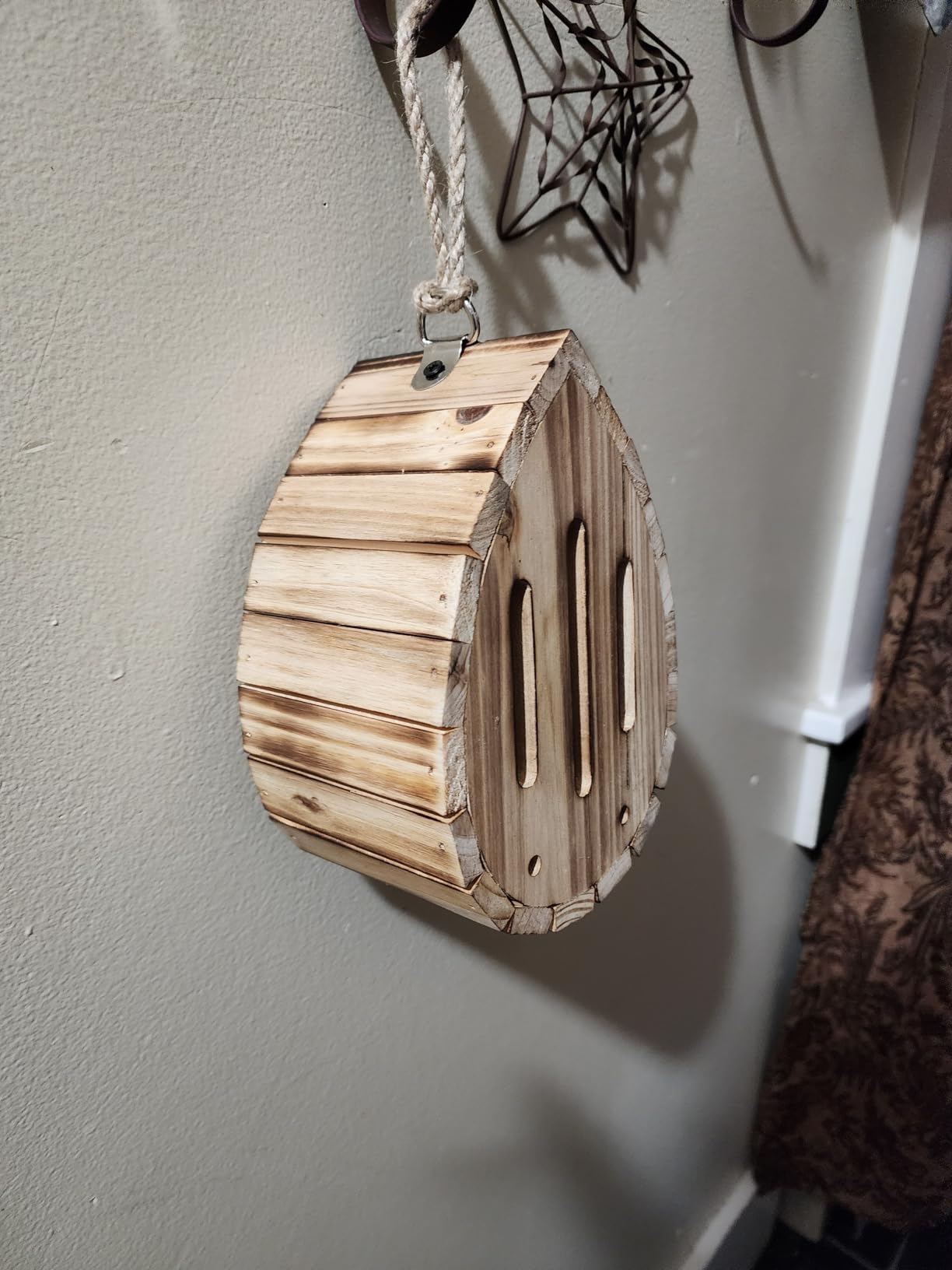Butterfly House Butterfly Habitat Garden - Wooden Butterfies Houses with Feeder Hanging Garden Decoration Natural Nesting Box for Butterflies Bugs Moths & Lacewings customer photo 2