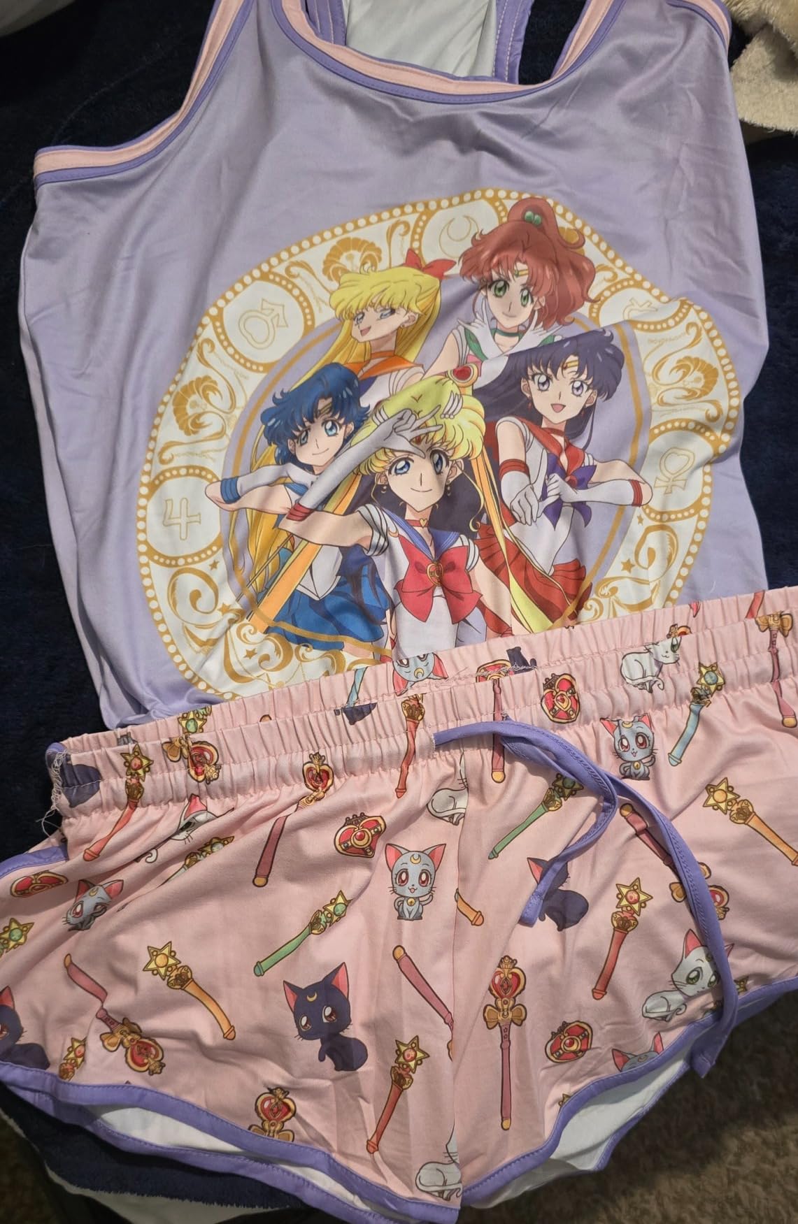 Bioworld Sailor Moon Pajamas Women's Sailor Scouts Racerback Tank and Short Sleep Set customer photo 1