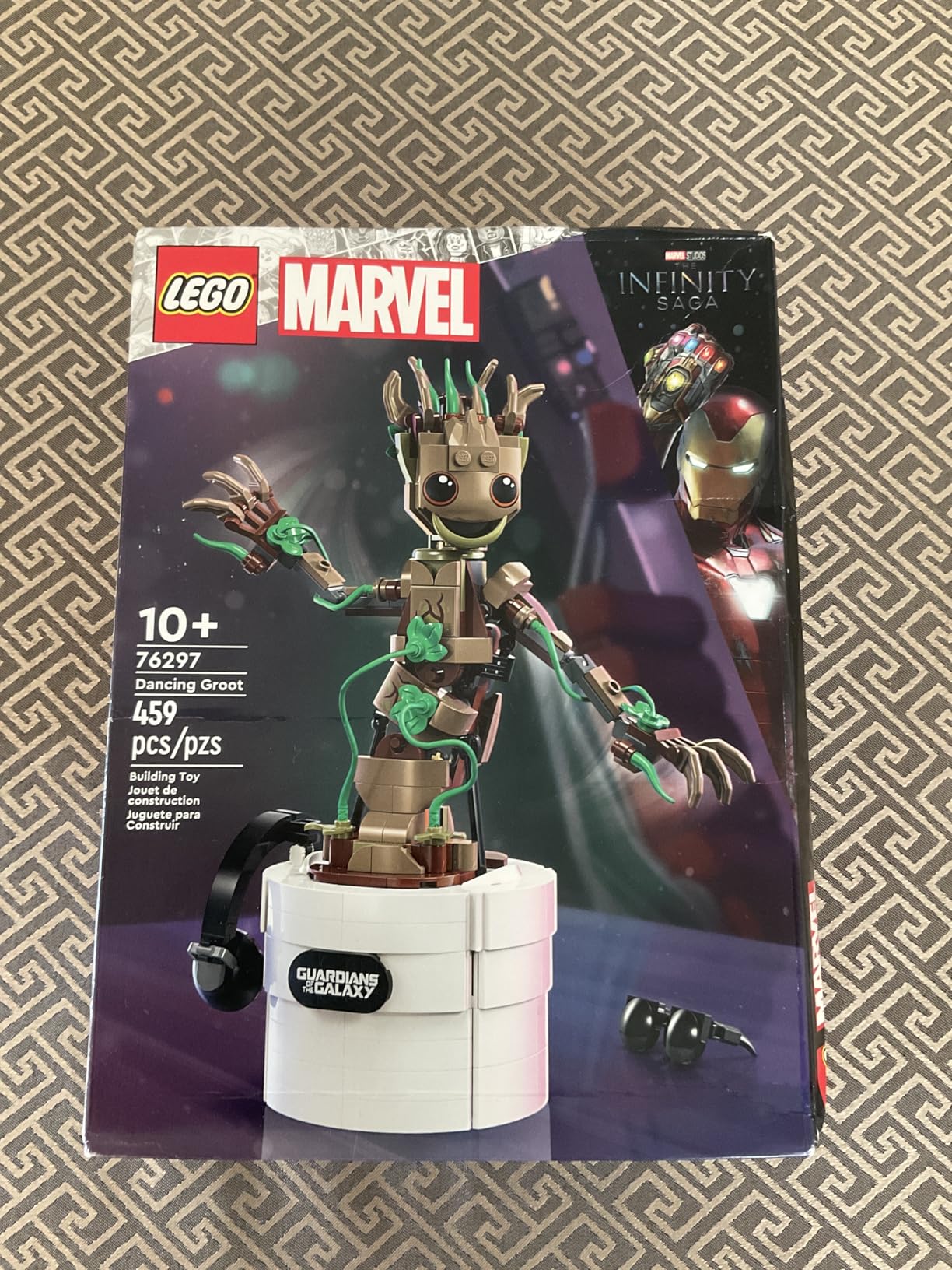 LEGO Marvel Dancing Groot, Guardians of the Galaxy Toy, Buildable Birthday Gift, Marvel Toy, Super Hero Hand-Operated Interactive Playset, Marvel Gift for Kids, Animated Groot Figure, 76297 customer photo 1