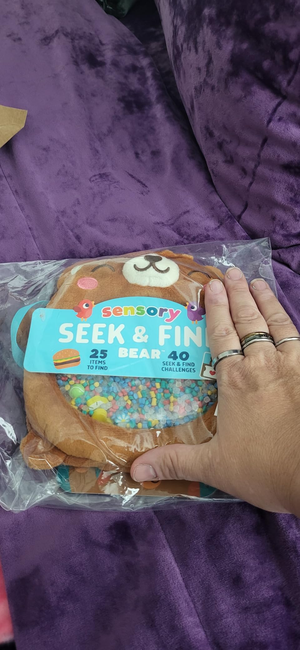 Chuckle & Roar Sensory Seek & Find Scavenger Hunt Bear - Plush Travel Toy with Hidden Objects, 40 No-Reading Challenge Cards, Sensory Activity for Focus & Calm, Toddler Gift Ages 3+ customer photo 2