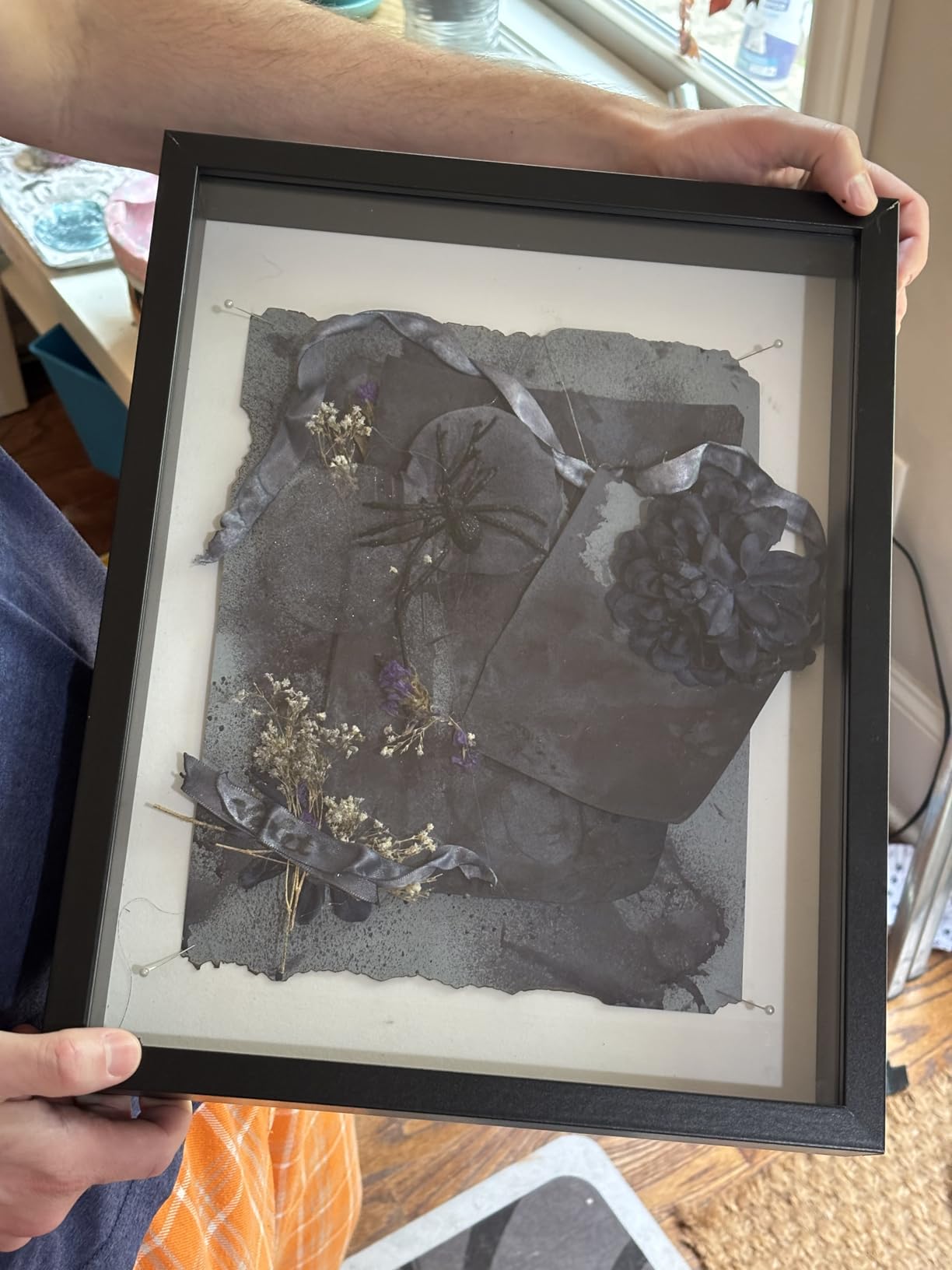 Americanflat 16x20 Shadow Box Frame - Engineered Wood - Black, Polished Plexiglass Front, 1.5 Inch Interior Depth customer photo 2