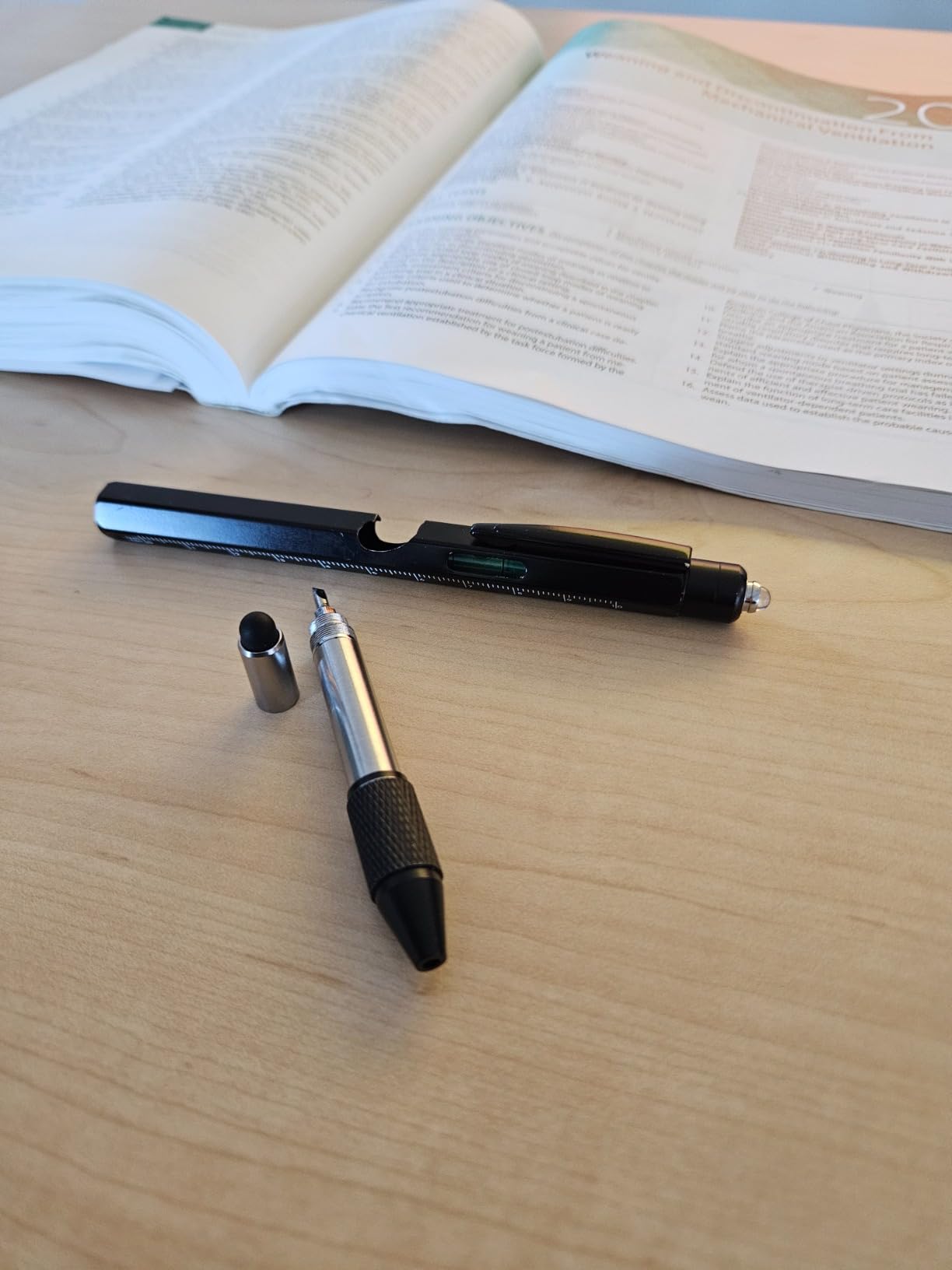 MAFEHAN 9-in-1 Multitool Pen, Gifts for Men Dad Husband Grandpa | LED tool pen gifts for men who have everything; aluminum EDC pen for writing, measuring, fixing and touchscreens. customer photo 1