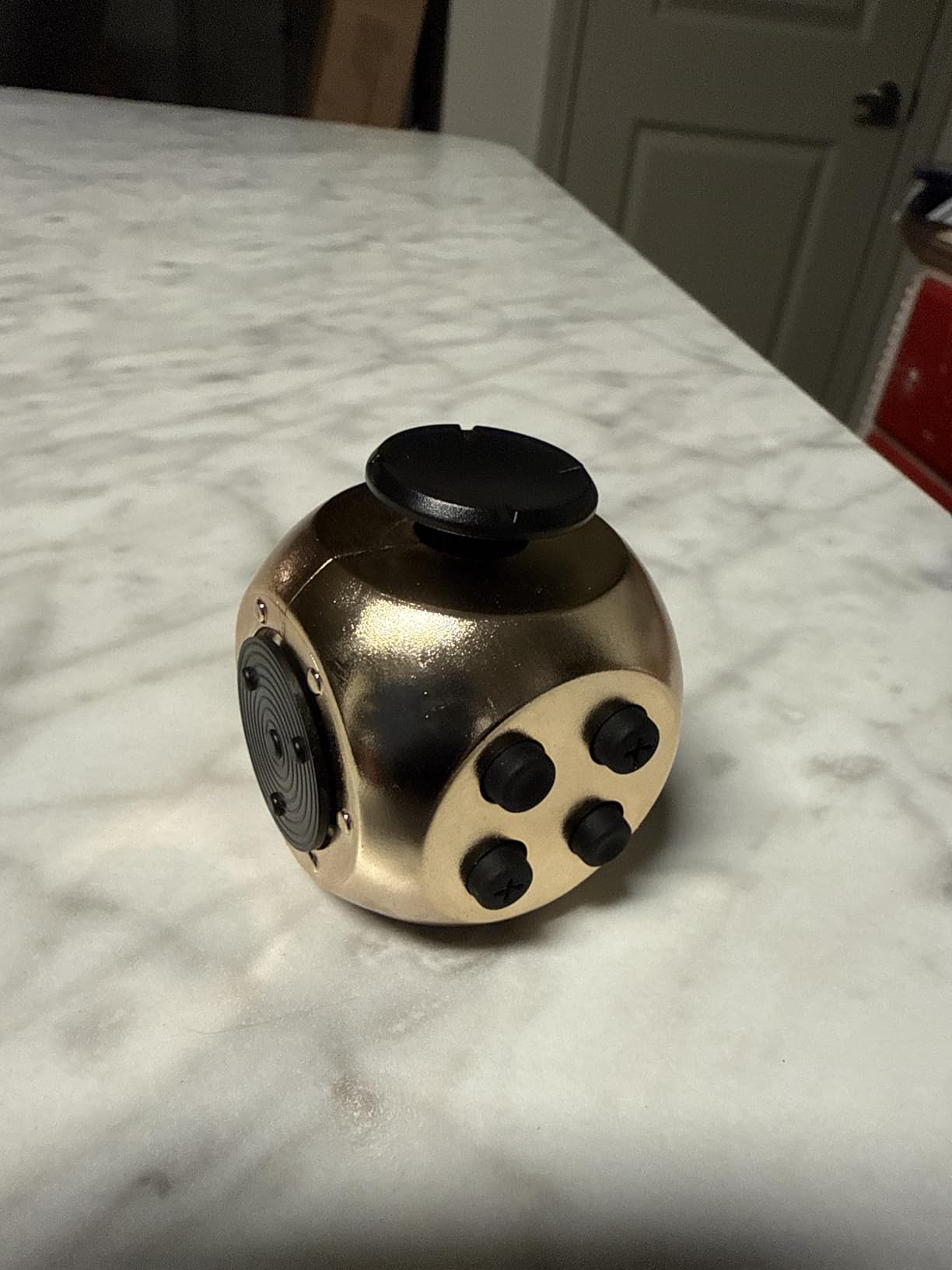 PILPOC theFube Fidget Cube, Stress Relief Infinity Cube for Adults & Kids | 6-Sides Boost Concentration, Mindfulness Aid, Silent & Audible Modes, Stocking Stuffers for Boys, Kids and Adults (Midnight) customer photo 2