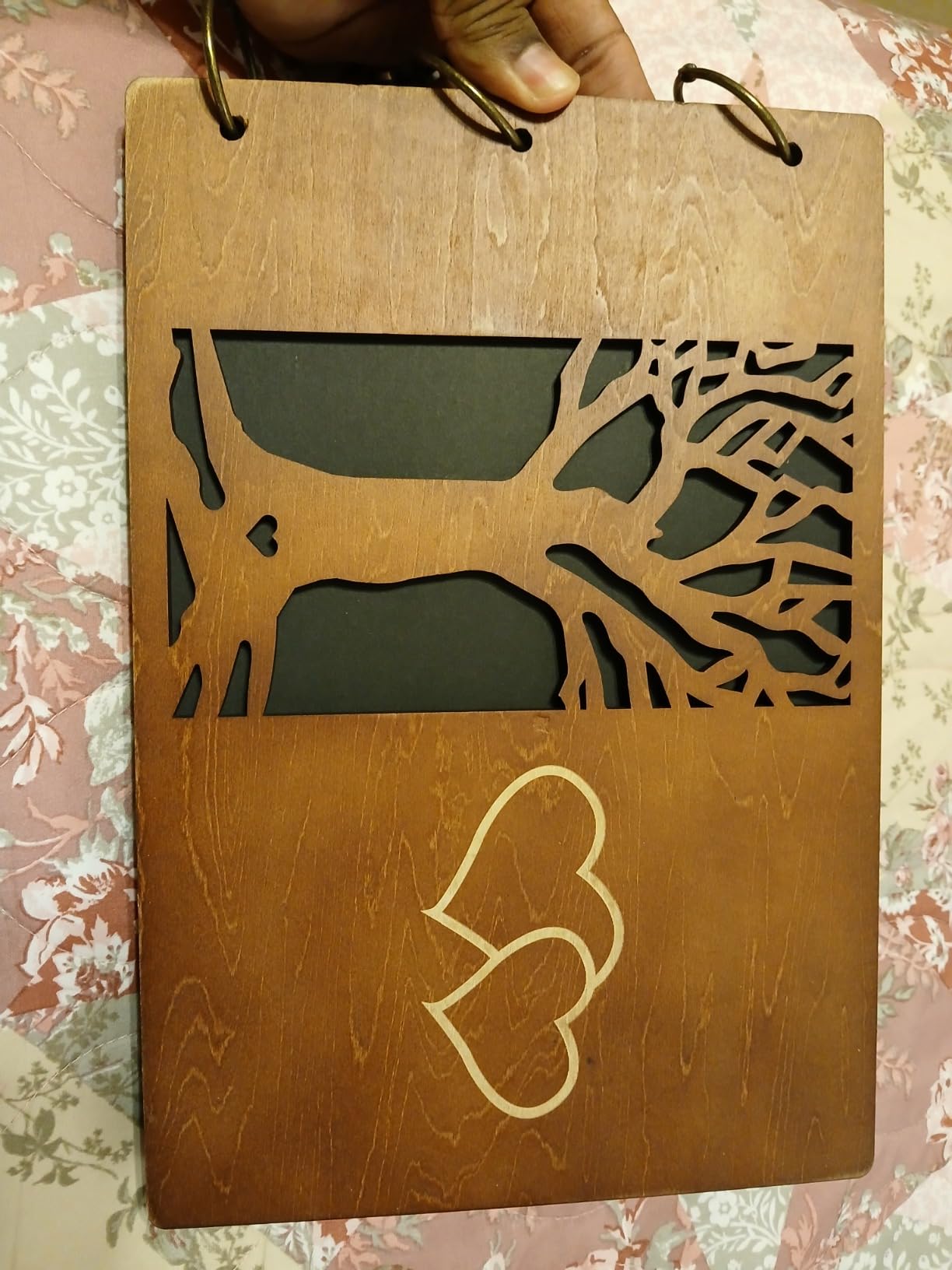 Giiffu Family Scrapbook Album Photo Scrapbook Albums | Premium Wooden Family Photo Album Kit with 100 Pages Family Tree Memory Scrap Book for Grandma Mom Gift Baby Shower customer photo 1