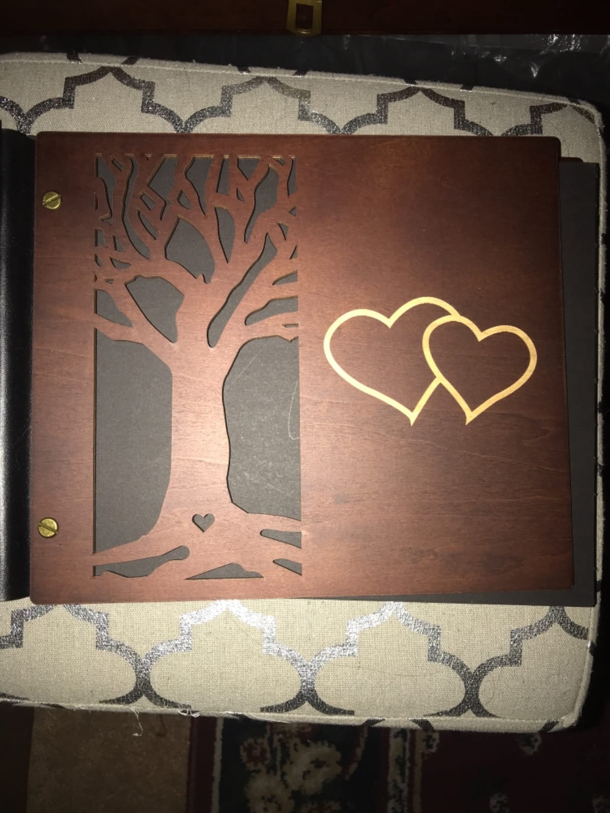 Giiffu Family Scrapbook Album Photo Scrapbook Albums | Premium Wooden Family Photo Album Kit with 100 Pages Family Tree Memory Scrap Book for Grandma Mom Gift Baby Shower customer photo 2