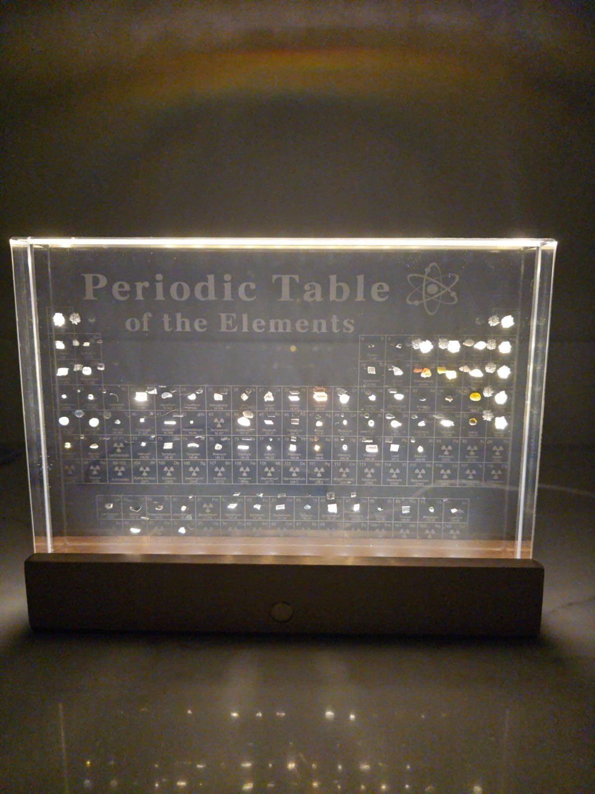 MegaBox Large Periodic Table Of Elements with 83 Real Elements, Acrylic Periodic Table Display With Wooden Stand, 6x Chemistry Formula Reference Cards, Science Teacher Gift Classroom (Large 8.0 x 6.5 in) customer photo 1
