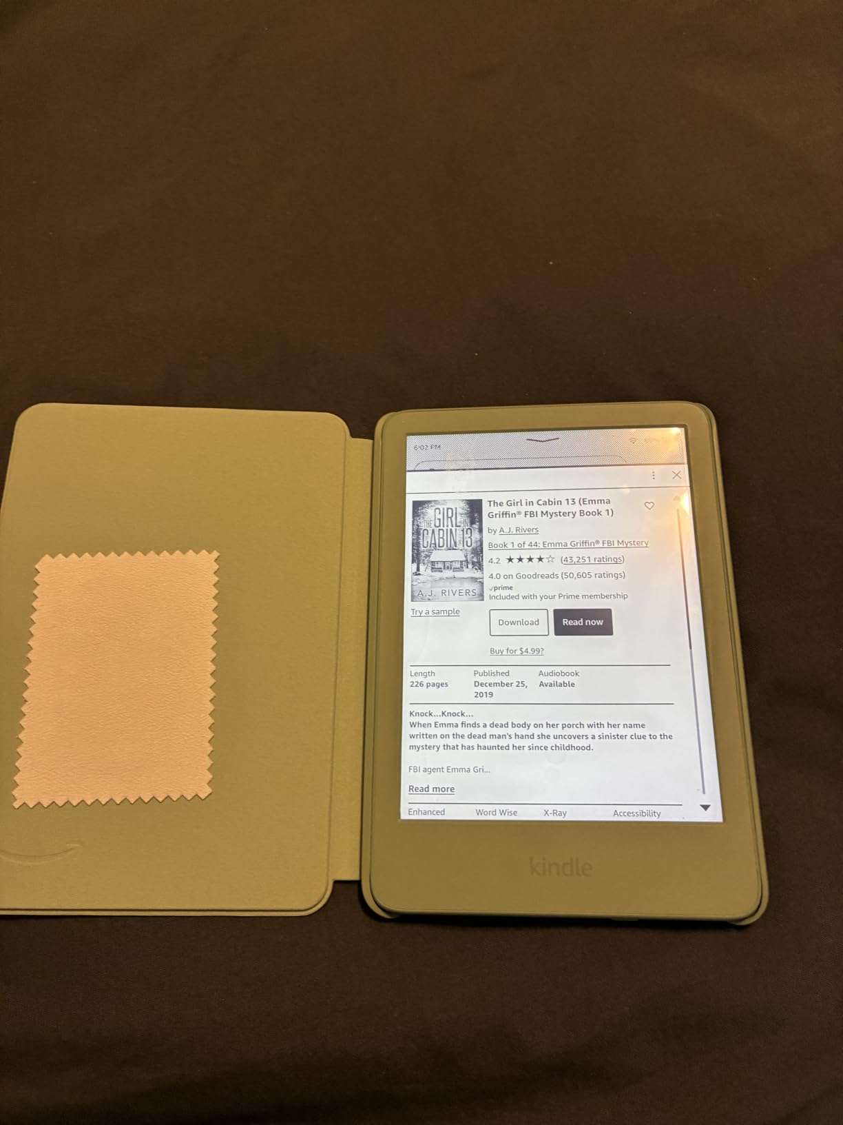 Amazon Kindle Case, Thin and Lightweight, Foldable Protective Cover - Fabric customer photo 1