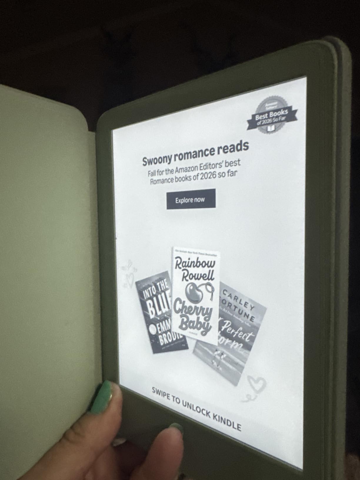 Amazon Kindle Case, Thin and Lightweight, Foldable Protective Cover - Fabric customer photo 2
