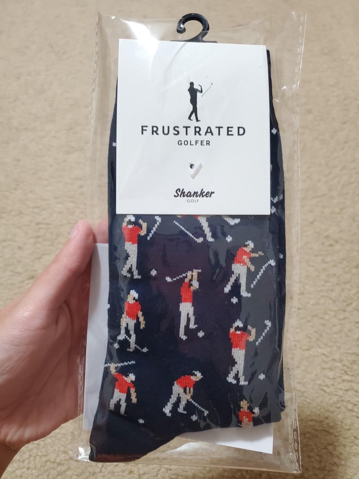 Shanker Golf Socks - Funny Angry Golfer Socks - Funny Golf Gift for Men customer photo 1