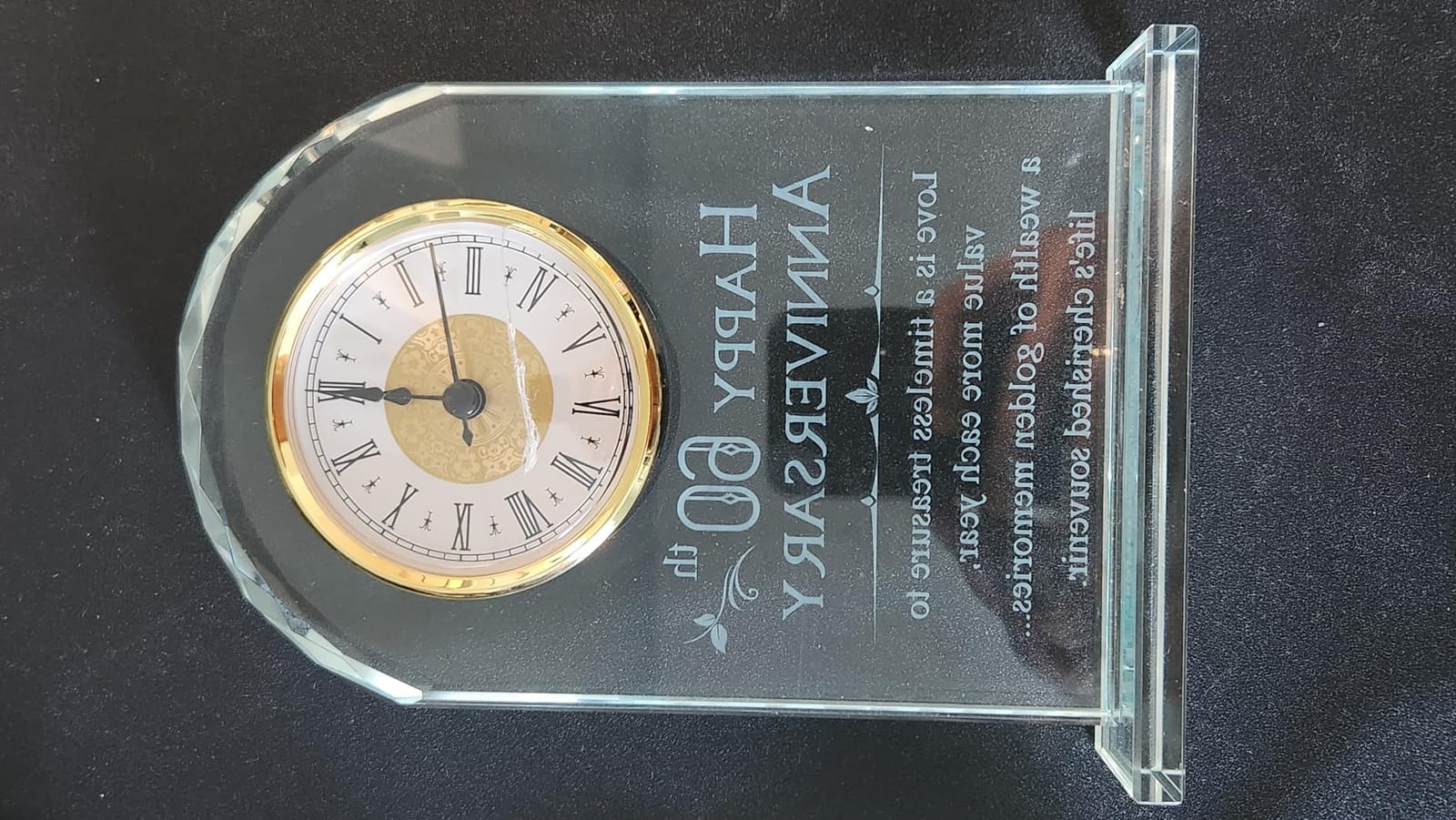 YWHL 20th Anniversary Quartz Clock Gifts for Him and Her, 20 Years Wedding Anniversary Keepsake Gifts for Couple, Happy 20th Wedding Home Party Decoration customer photo 2