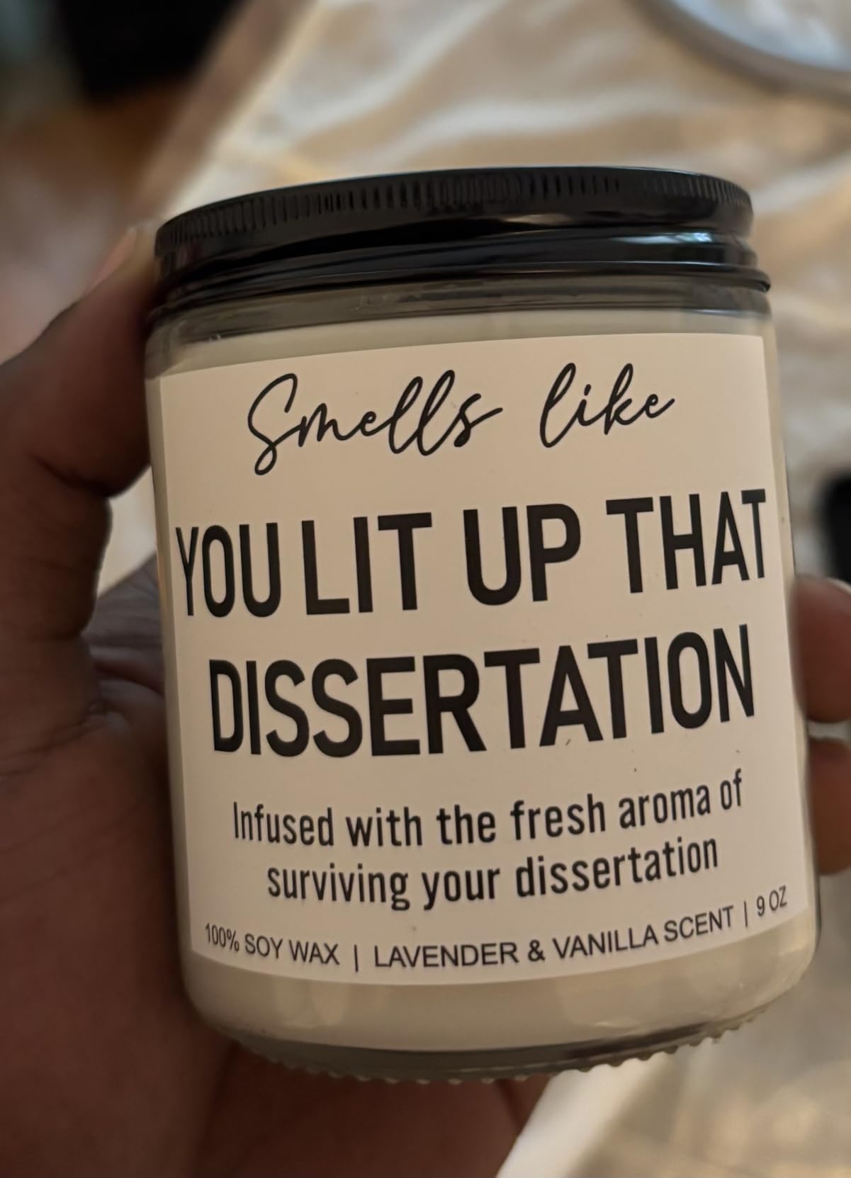 Younift Funny Grad Candle, Phd Graduation Gifts, 2026 Graduation Gifts for Doctorate for Her, Him, Women, Men - Congratulations Graduate - Presents for Doctoral Graduates, Students - 9 oz customer photo 1
