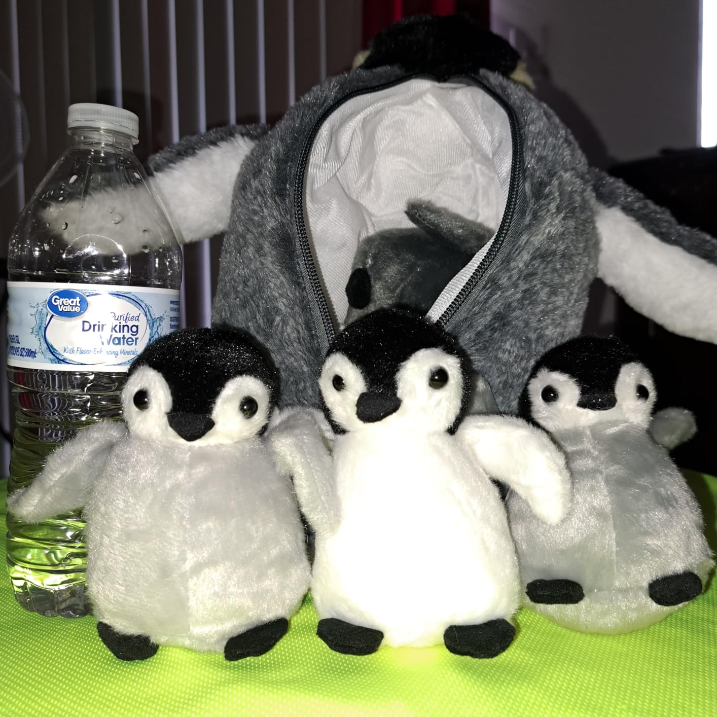 Penguin Stuffed Animal Plush 14 Inch Mommy 4 Babies,Simple Style | Large with Zippered Belly Stores 4 Baby Penguins, Soft Cuddly Plushie for Kids Bedroom Gifts and Cuddle Companion Toy customer photo 2