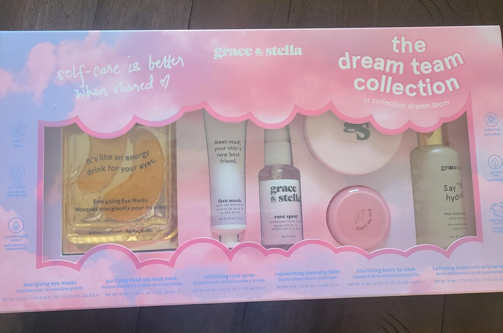 grace & stella Award Winning Skin Care Set - Birthday Gifts for Women, Travel Size Toiletries with Eye Masks, Hyaluronic Acid Serum, Lip Balm & More, Gift Baskets for Women, Vegan Self Care customer photo 1