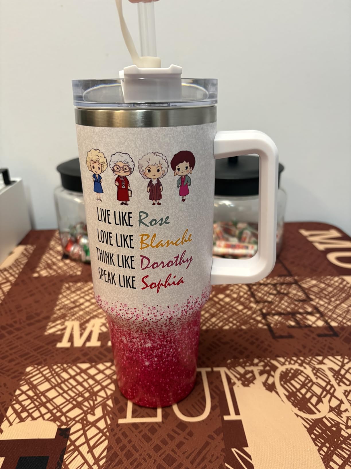 34HD TV Show I'll Be There You 40 oz Tumbler with Handle, TV Fan Gift | Funny Gift for Friends Fans, Women, TV Lovers customer photo 2
