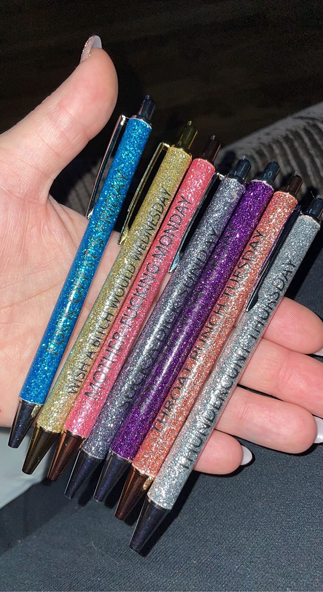 Jxueych Dark Humor Weekly Themed Ballpoint Pen Set - 5 Count Pens Unique Designs for Office Pranks, True Crime Fans & Gag Gifts customer photo 1
