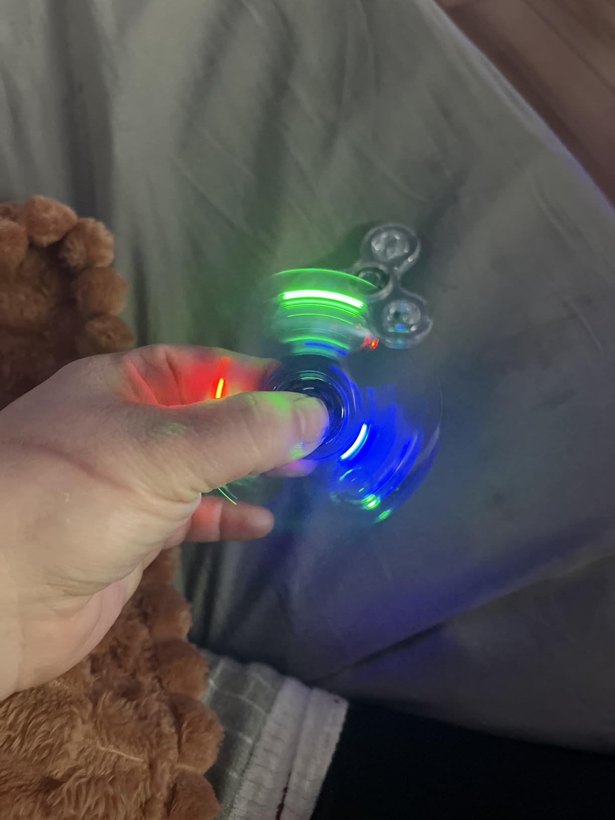 Fidget Spinner 2 Pack, Light up Sensory Fidget Toys Adults Kids 4-8-12 with Autism ADHD, Kids Travel Toys Anxiety Stress Relief Teen Boy Gifts, Classroom Prizes Glow Birthday Party Graduation Gifts customer photo 2