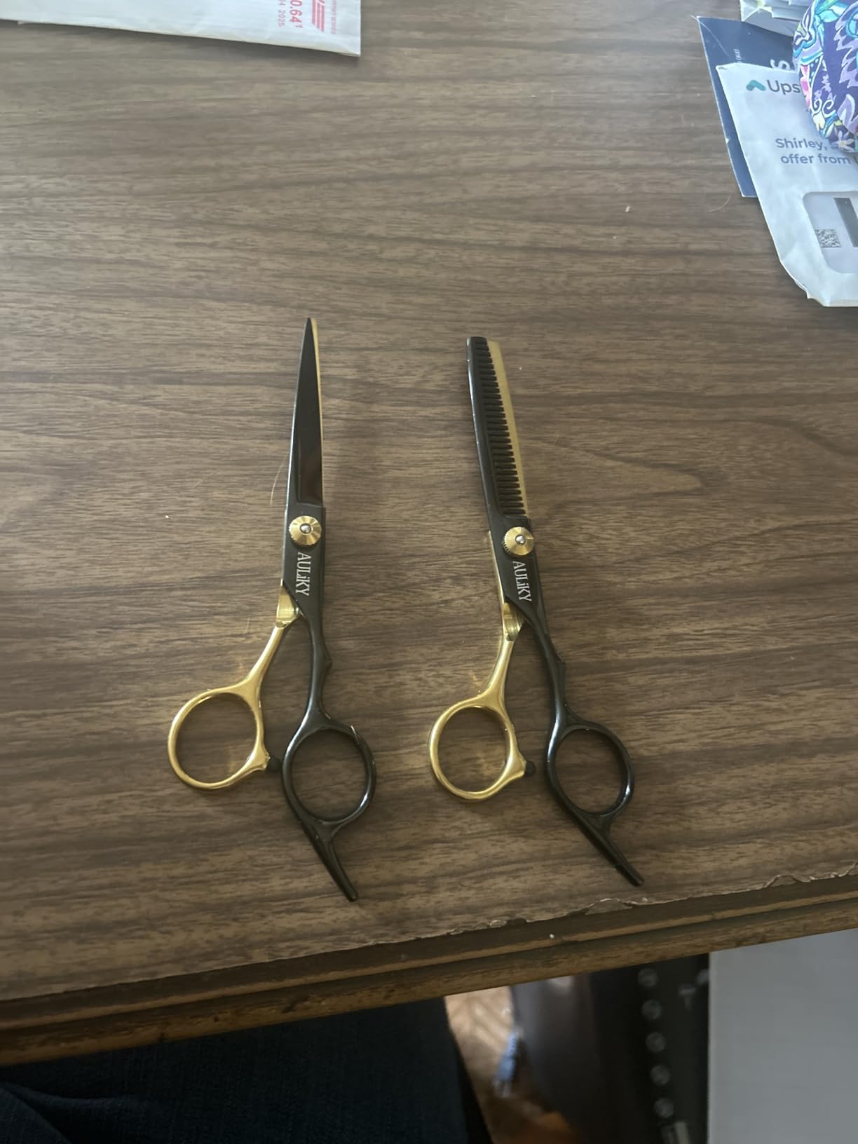 AULikY Hair Cutting Scissors Shears Kits, 15 Pcs Professional Stainless Steel Hairdressing Shears Set Thinning Scissors for Barber/Salon/Home/Men/Women/Kids/Adults customer photo 1