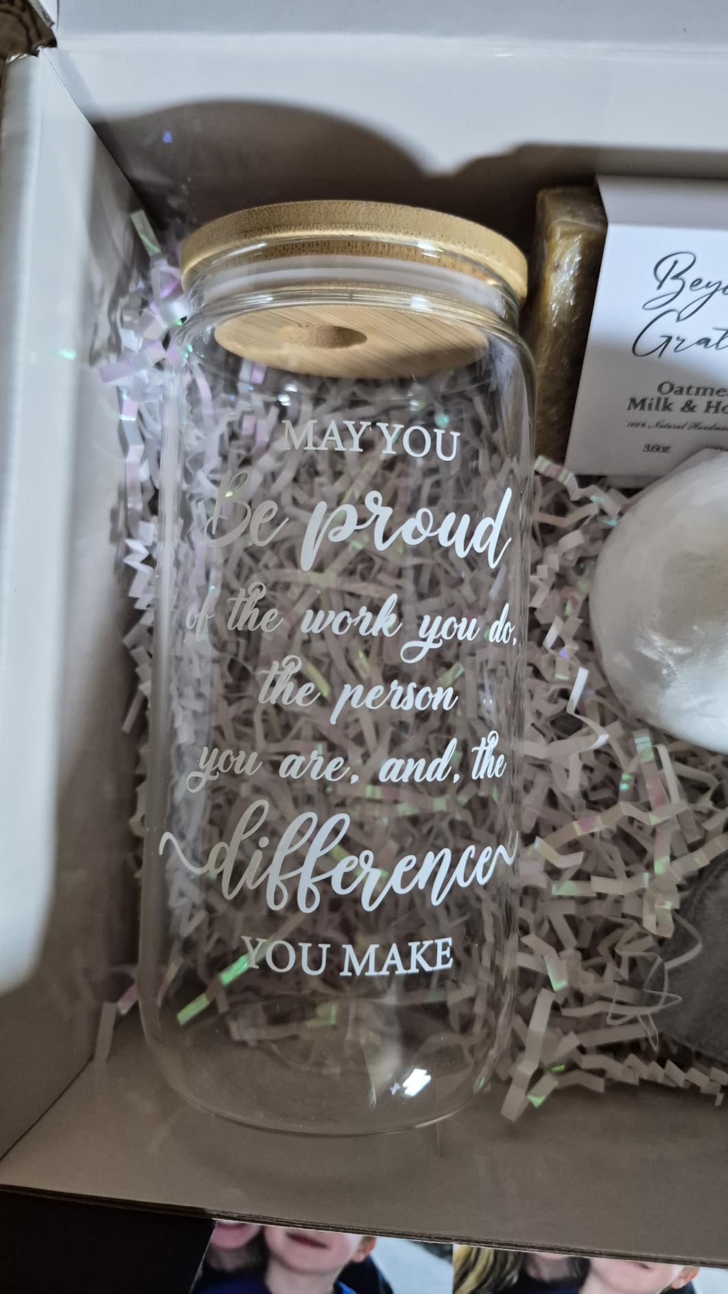 iAOVUEBY Employee Appreciation Gifts, Thank You Gifts Box for Coworkers Teacher Nurse Staff Difference Maker, Thank You Gift Set for Women, Farewell Gifts for Coworkers customer photo 1