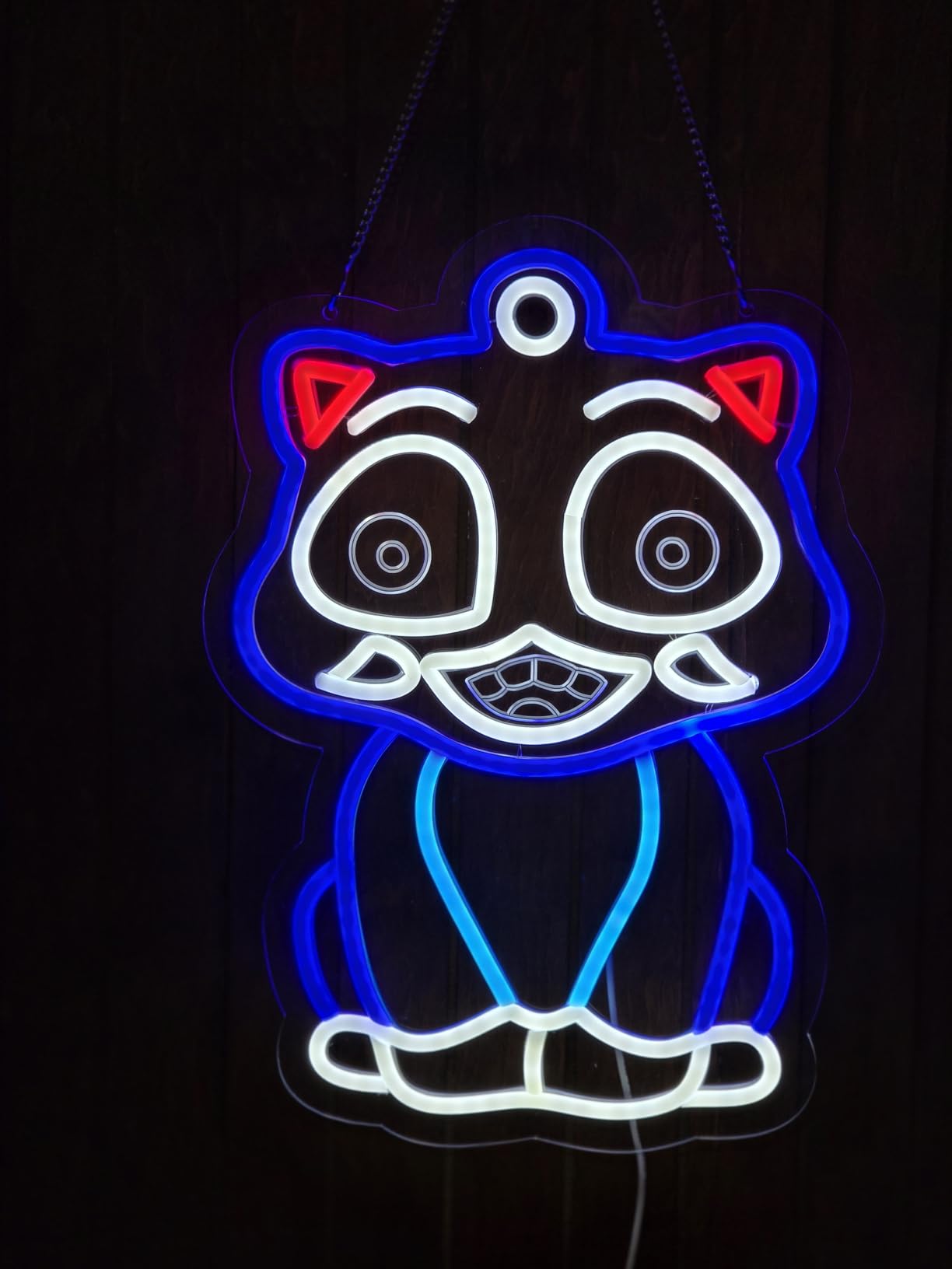 Balanar Cartoon Monkey Neon Sign For Wall Decoration Peach Neon Signs LED Signs Anime Style Neon Lights Room Decoration Birthday Party Gifts Aesthetic Red Kids Bedroom Decor customer photo 2
