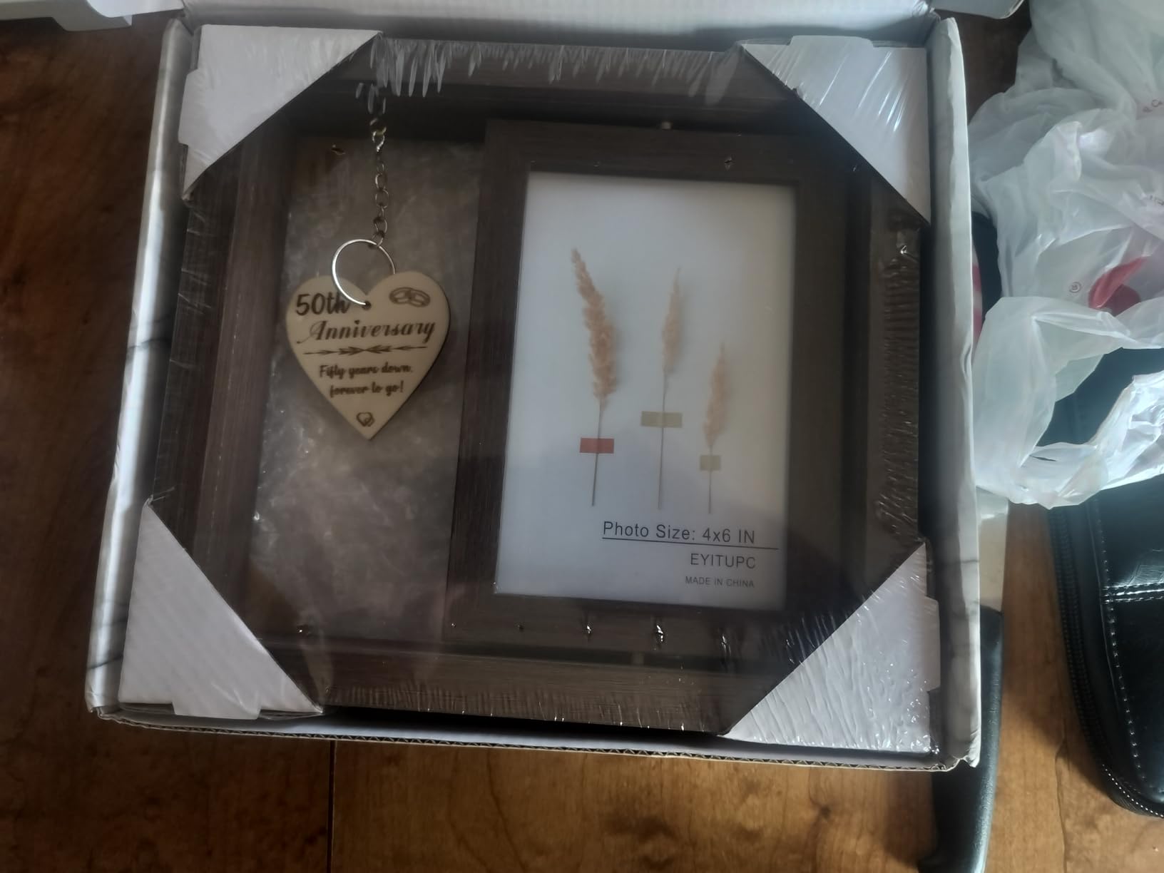 EYITUPC Rotating 40th Wedding Anniversary Wood Frame Gifts for Couple customer photo 1