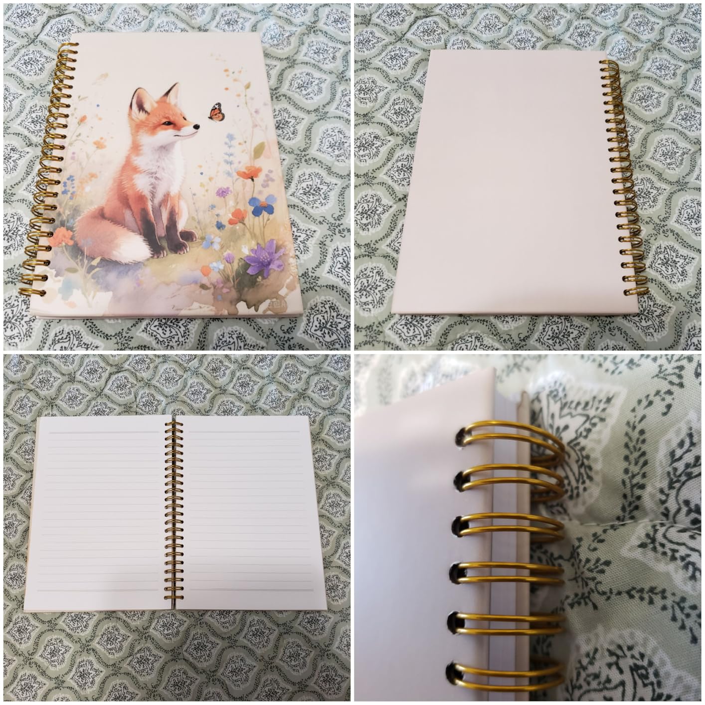 Fox Spiral Notebook Journal, Fox Gifts, Cute Notebooks for Women Girls Fox Lovers, College Ruled Hardcover Spiral Notebook Journal for Work Notes Journaling 5.5x8.3 customer photo 2