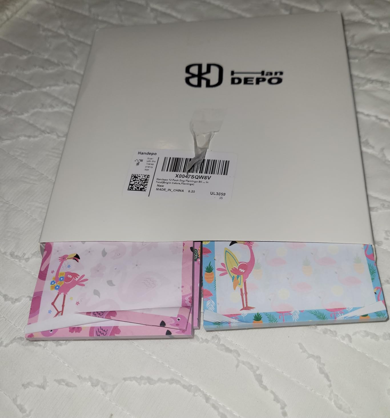 Handepo 12 Pack Flamingo Sticky Notes, 600 Sheets | 12 Pads, Cute Pink Flamingo Design, Flamingo Office Desk Accessories, Flamingo Party Favor Gifts customer photo 1