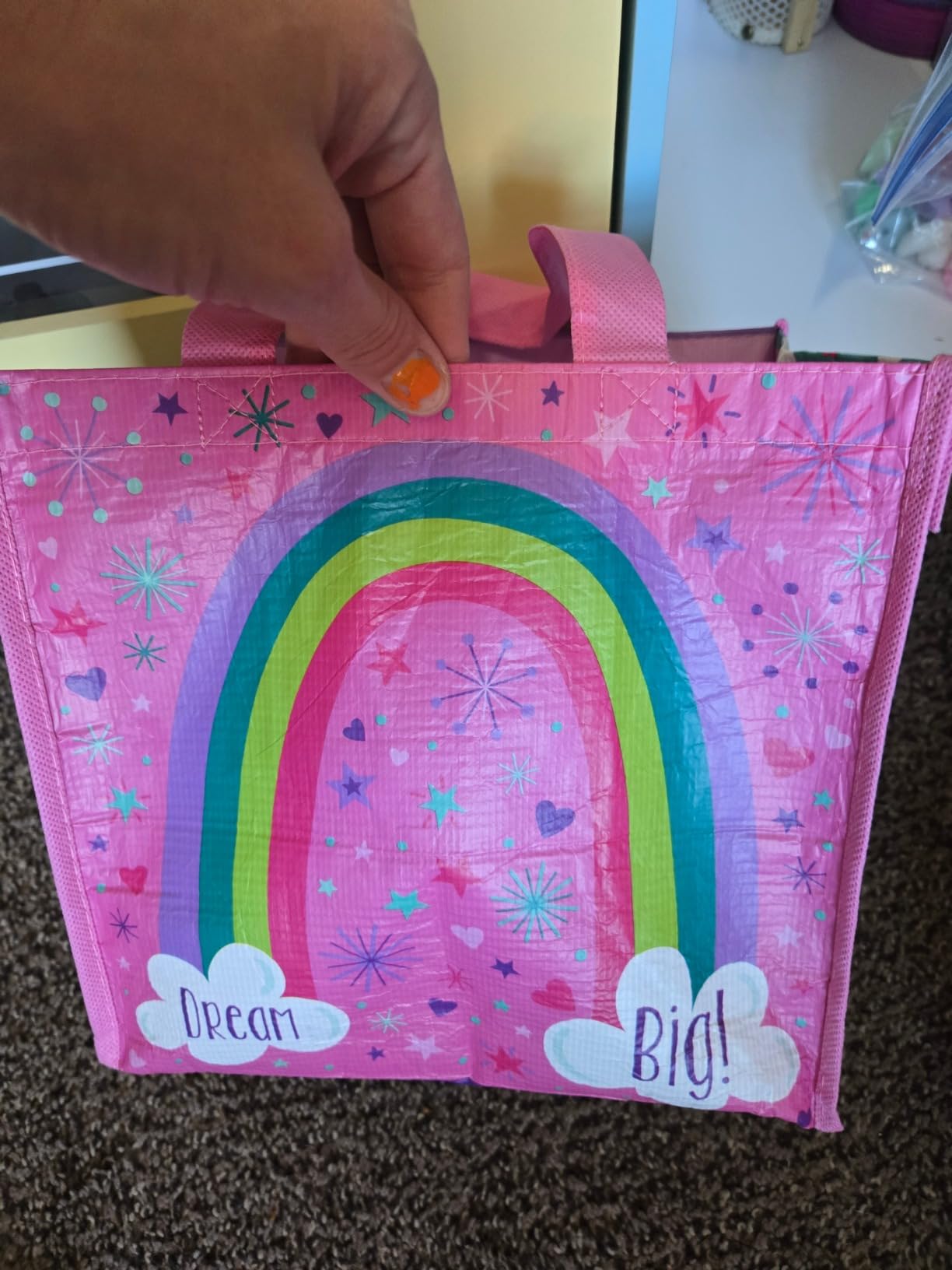 Stephen Joseph, Medium Recycled Gift Bag with Handles, Kids, Reusable, Birthday Party Gift Bag, Shopping Bag, Bee, SJ1156 customer photo 2