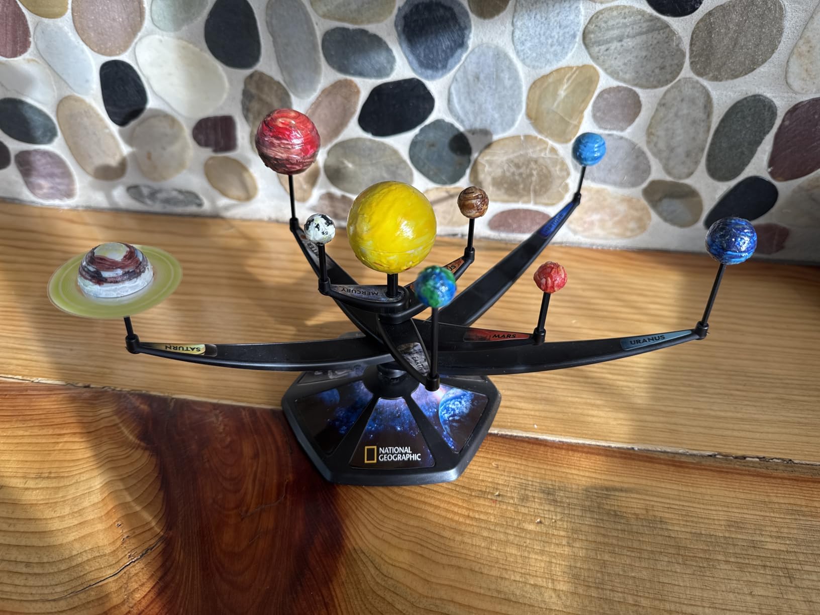 National Geographic Glow-in-the-Dark Solar System Model Kit for Kids - Build & Paint a 3D Planetary Model with Movable Arms, STEM Projects for Kids Ages 8-12, Space Themed Bedroom Decor customer photo 1