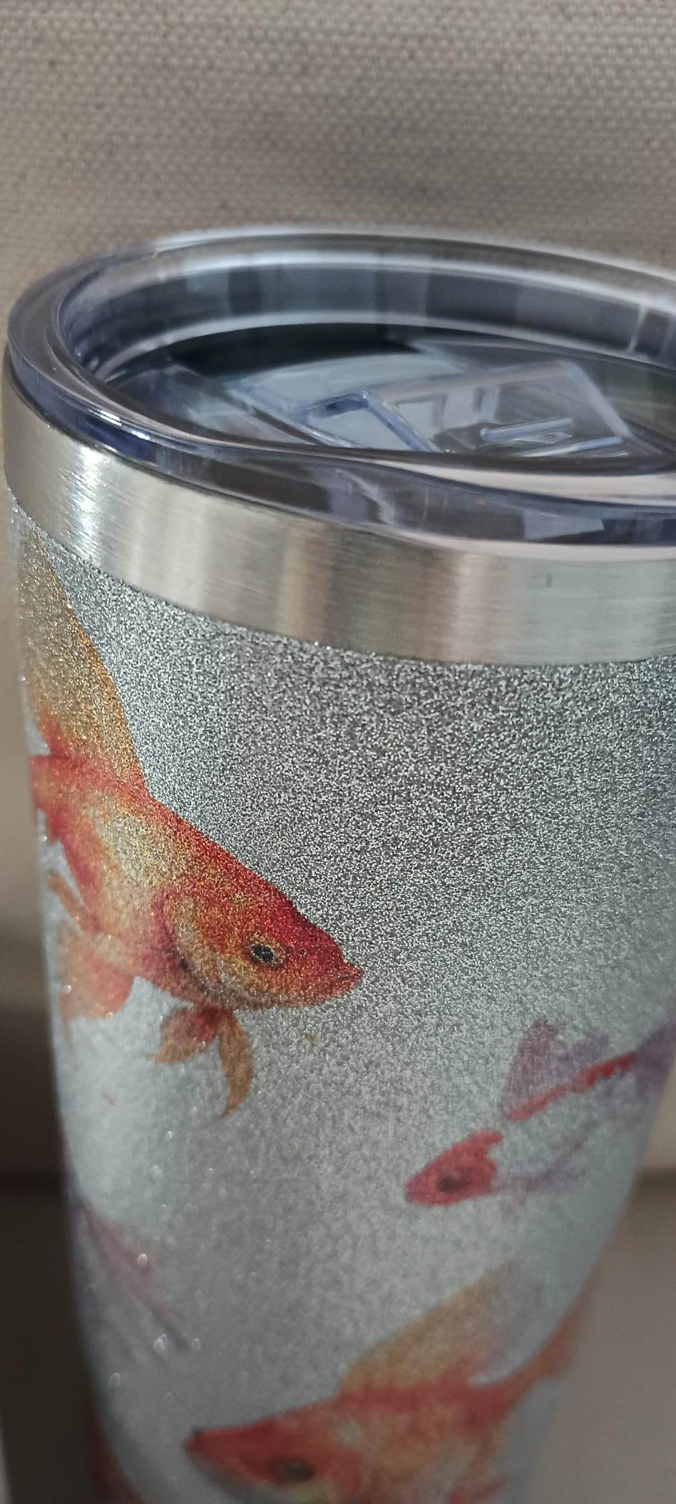 Onebttl Goldfish Gifts Tumbler for Men, Women, Goldfish Lovers, 20oz Stainless Steel Travel Coffee Mug with Lid for Birthday, Christmas customer photo 2