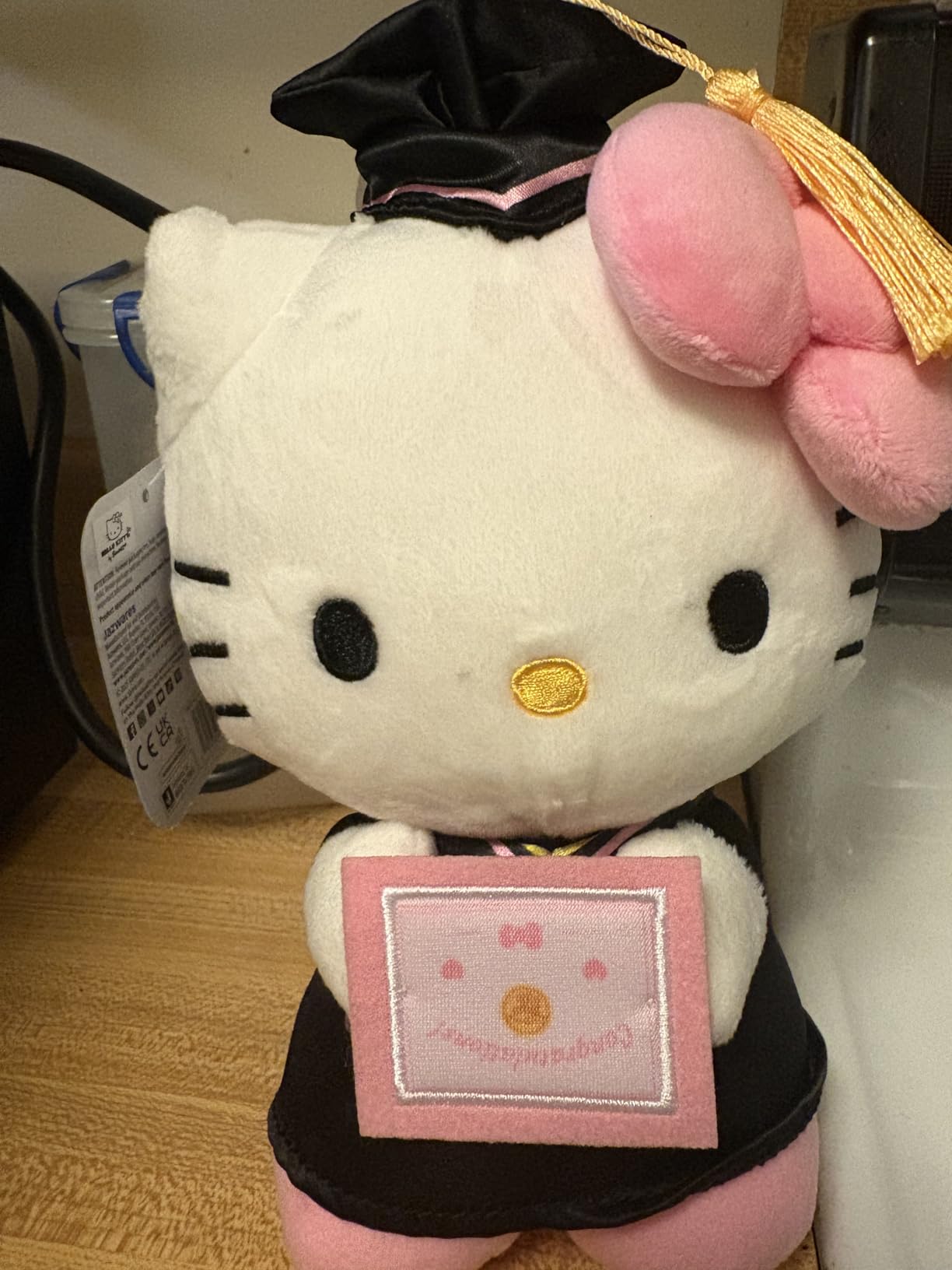 Jazwares Hello Kitty and Friends, 8-Inch Graduation Hello Kitty Plush - Officially Licensed Sanrio Product from Ages 6+ customer photo 2