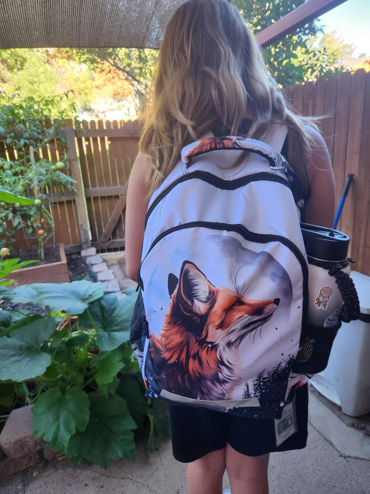 Fox Backpack for Students Boys Girls Fox under The Moon School Bag Travel Daypack Rucksack customer photo 1