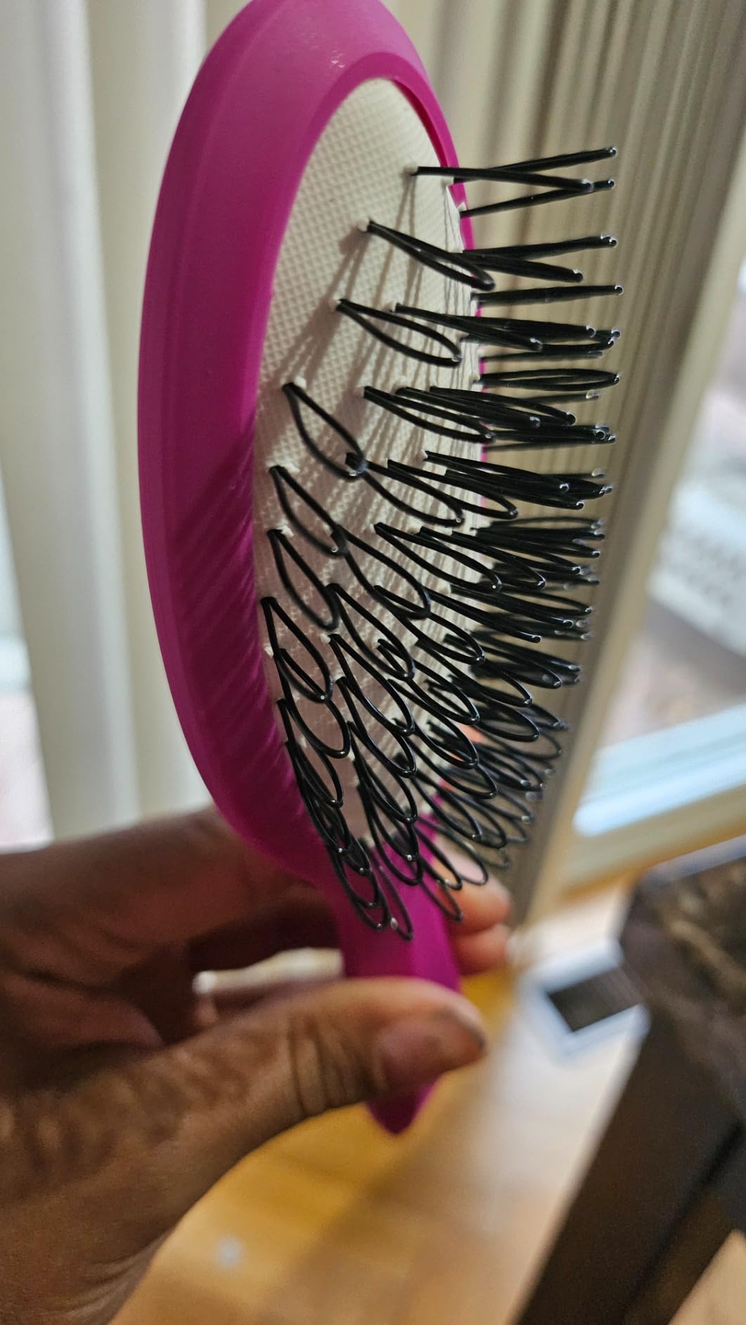 Wig Brush Comb Set, Premium Matte Grip, 2pcs Professional Extension Brush with Ergonomic Travel Size Design for Human and Synthetic Hair customer photo 2
