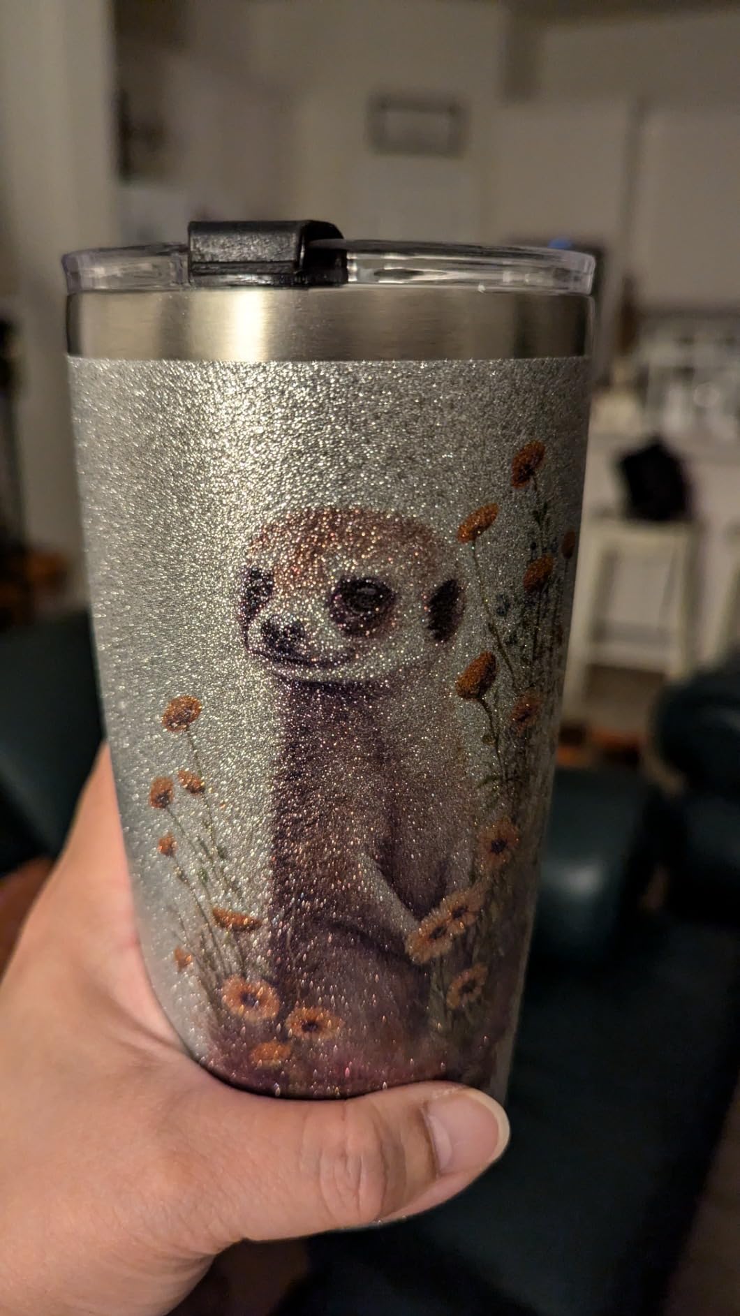 Onebttl Meerkat Gifts for Meerkat Lovers, 20oz Stainless Steel Tumbler with Lid and Straw, Best Meerkat Gifts for Best Friend, Christmas, Birthday customer photo 1