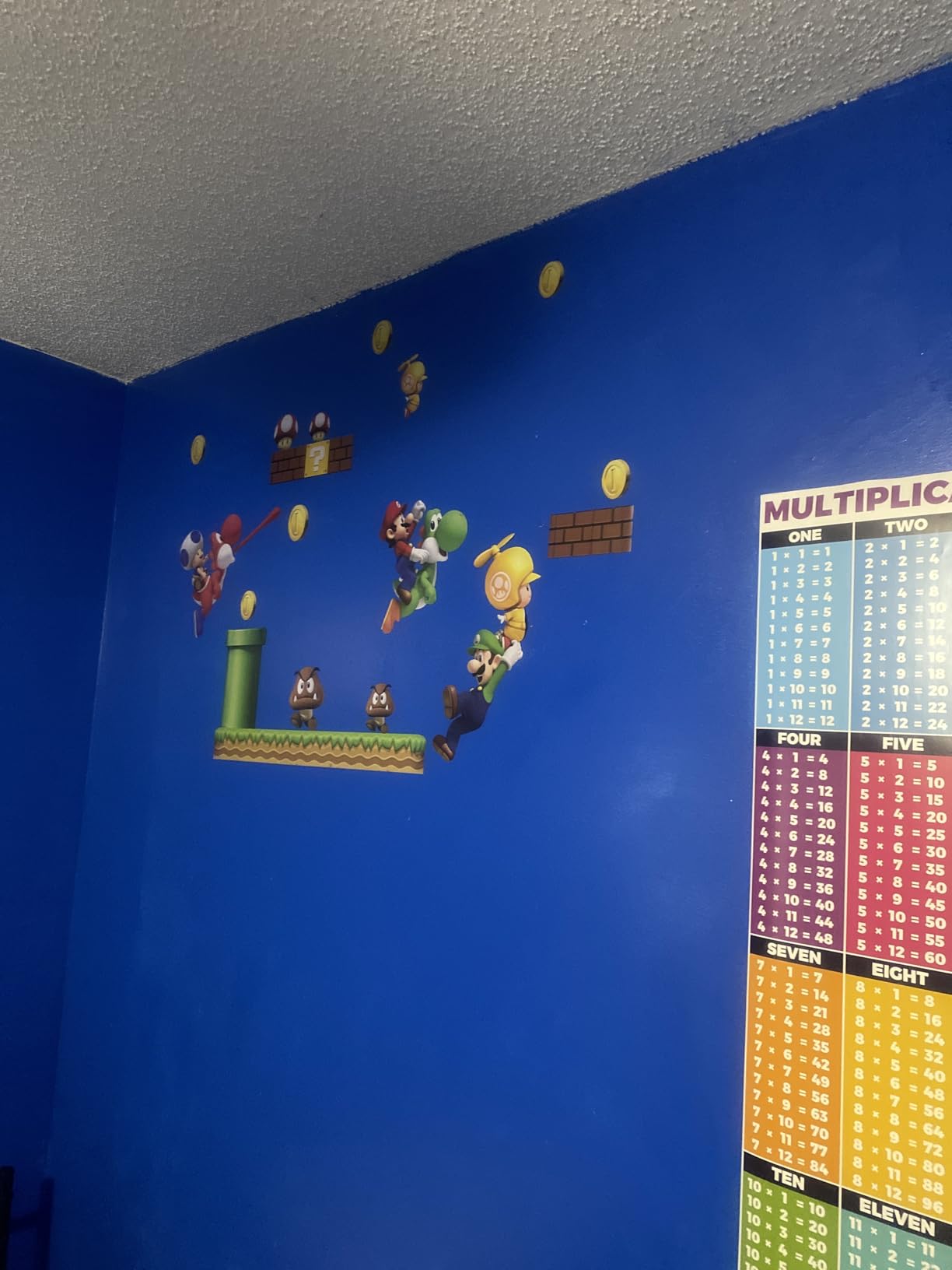 Mario Wall Decal Build a Scene Wall Stickers Peel & Stick Super Mario Party Decorations for Kids Room customer photo 1