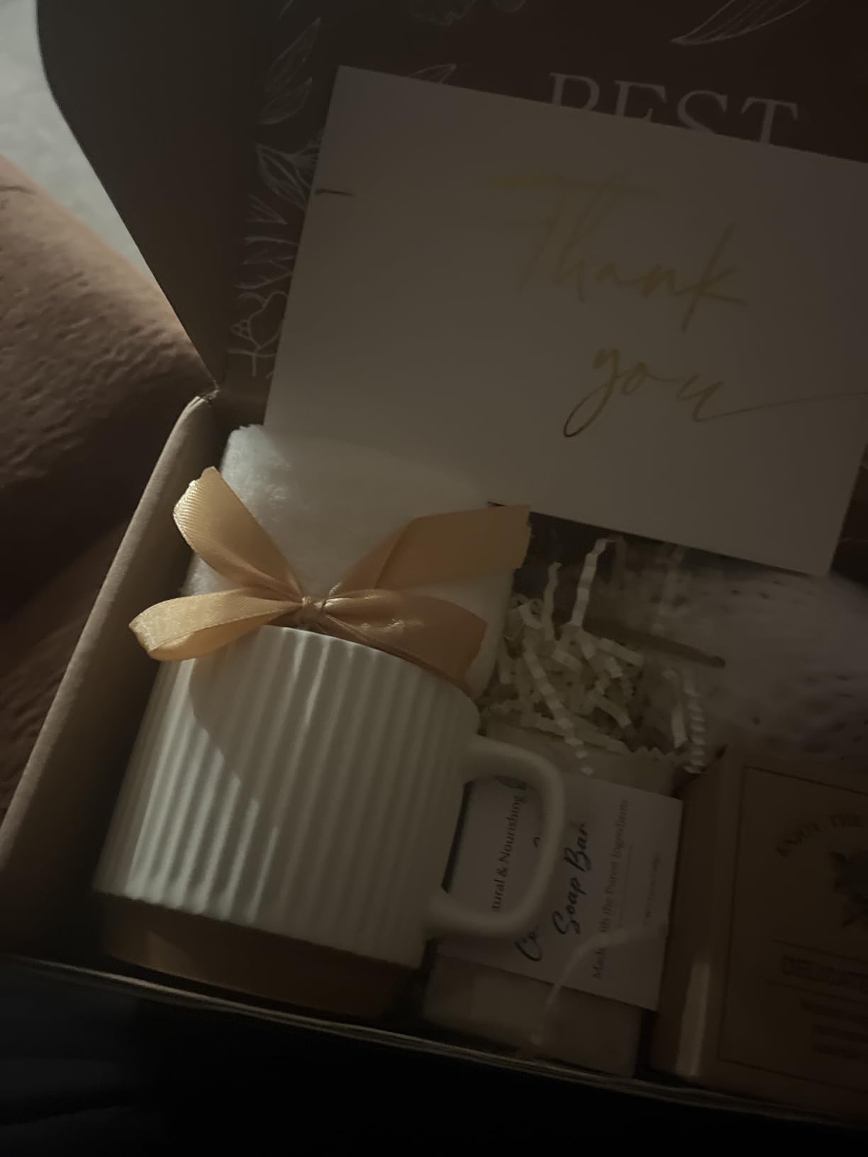 Thank You Gift Set for Women & Men - New Employee Welcome, Coworker Farewell, Teacher Appreciation, Office Gift Baskets for Social Worker, Secretary, Going Away Gift (White) customer photo 1
