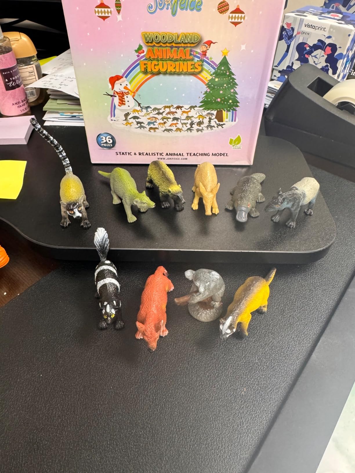 JOKFIECE 36 Small Animal Figures for Kids - Realistic Detailed Toy Forest Creatures Ideal for Play, Party, Cake Topers, STEM Learning for Toddlers 1-3 & Children of All Ages customer photo 2