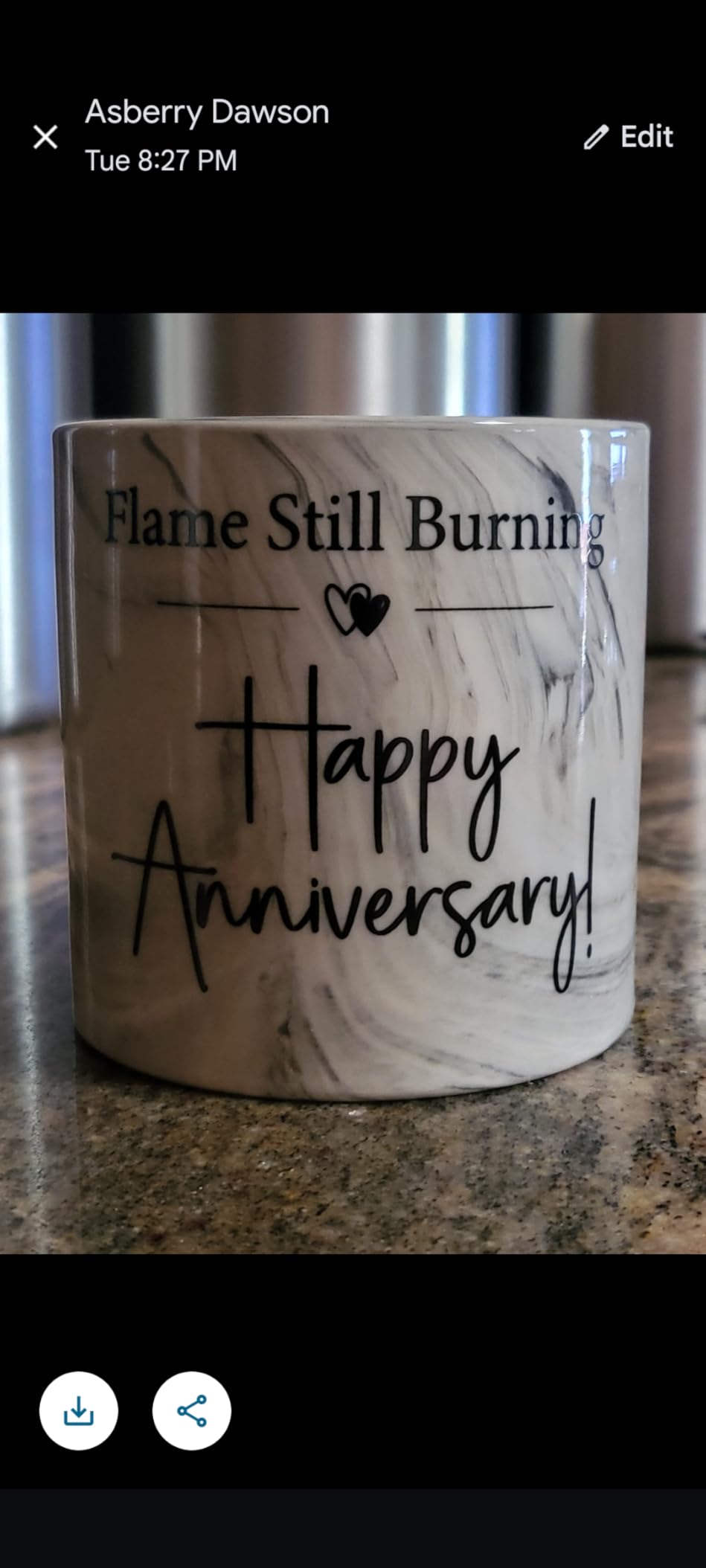 Anniversary Candle - Aniversario Gifts for Men, Women & Couples - Romantic Gifts for Him, Her - 6oz customer photo 1