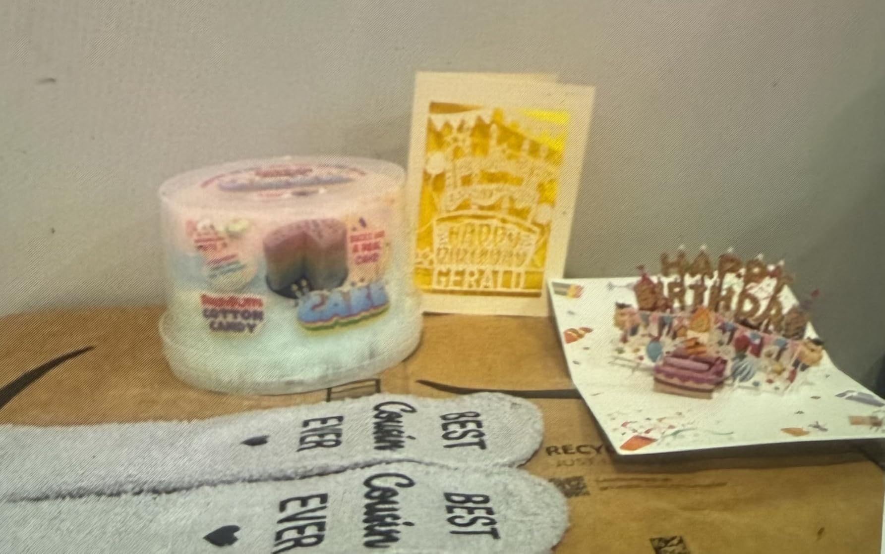 HAPPYPOP Fuzzy Socks for Men - Gifts for Grandson Nephew Cousin Godfather Father in Law customer photo 1