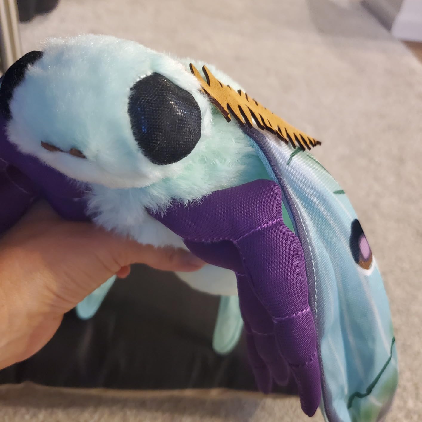 Luna Moth Plush Toy, Lifelike Luna Moth Stuffed Animals 11in, Realistic Soft Big Moth Plushie Model Toy, Unique Plush Gift Collection for Kids customer photo 2