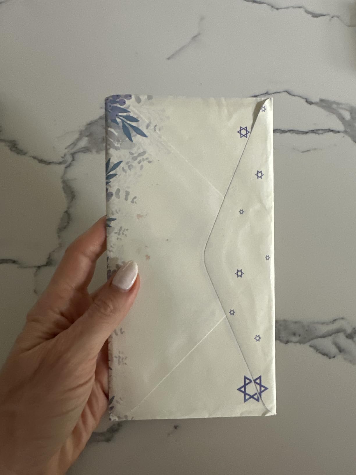 Tree-Free Greetings Bat Mitzvah Money Holder Card, Pink Floral Star customer photo 1