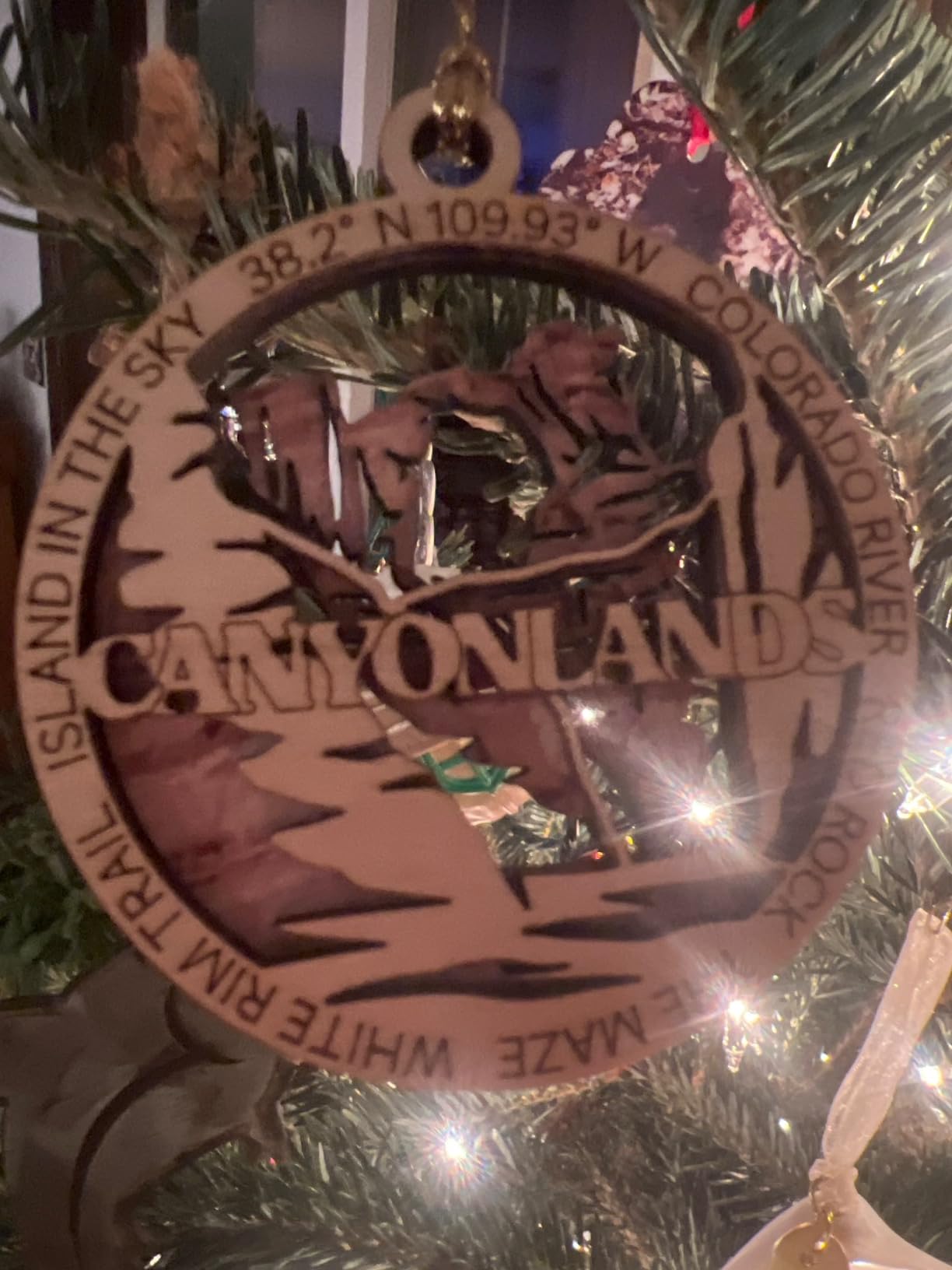 Kobuk Valley National Park Ornament - Handcrafted Wood Caribou Scene, Alaska Christmas Decor customer photo 2