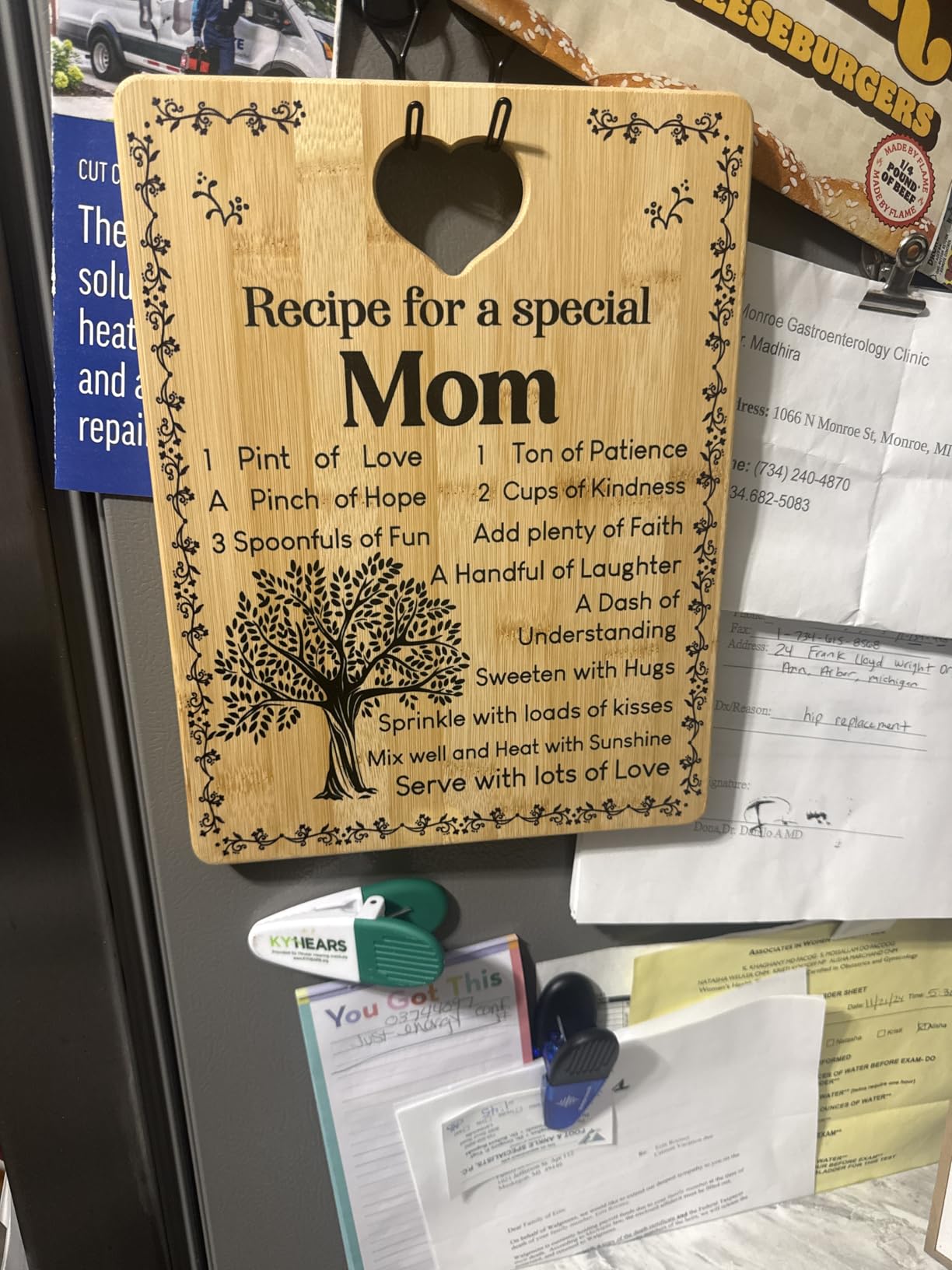 Gifts for Aunt - Recipe for a Special Aunt Cutting Board Set with Bamboo-Made Engraved Utensil Set customer photo 2