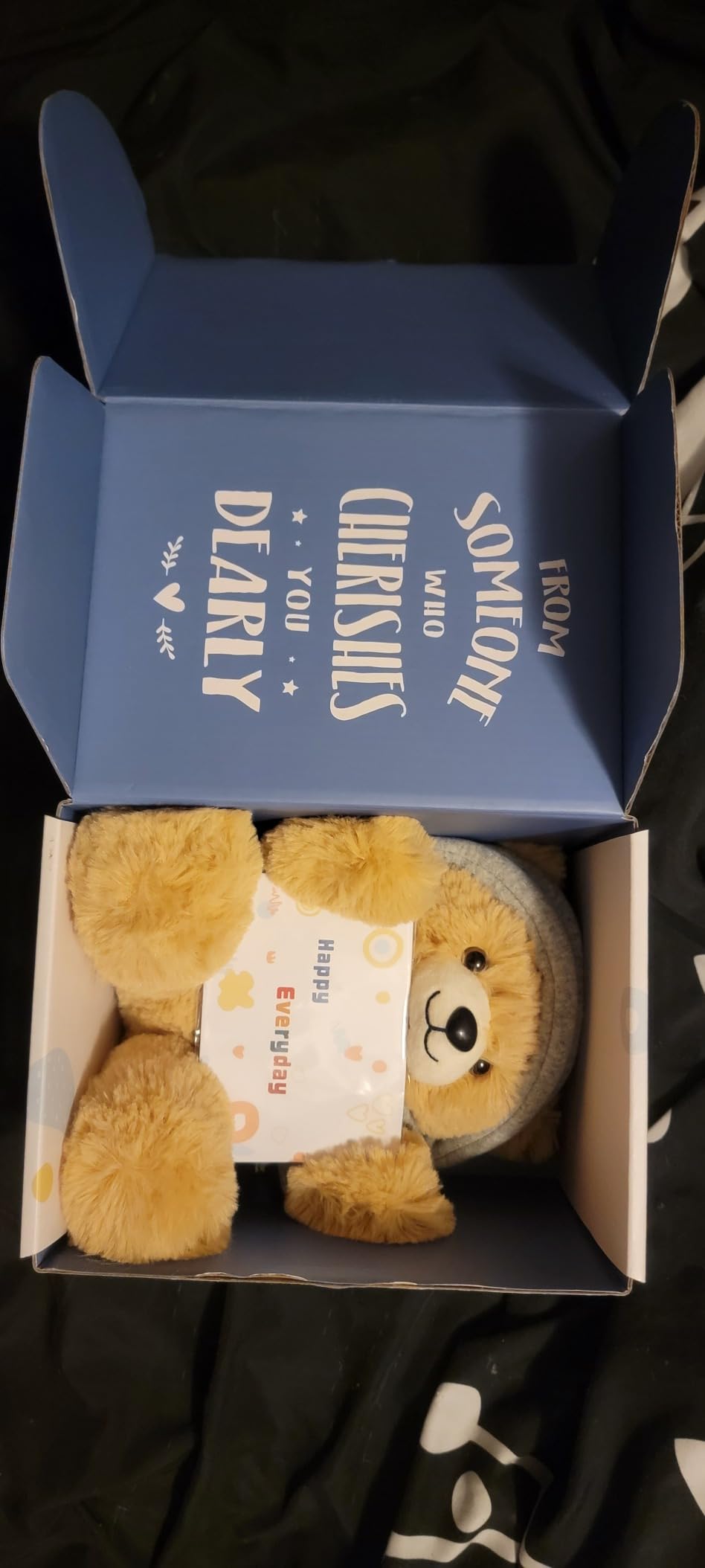 Osacoe Big Hugs Teddy Bear Stuffed Animal with Gift Box Removable Hoodie - Comfort Plush for Kids, Women & Men customer photo 1