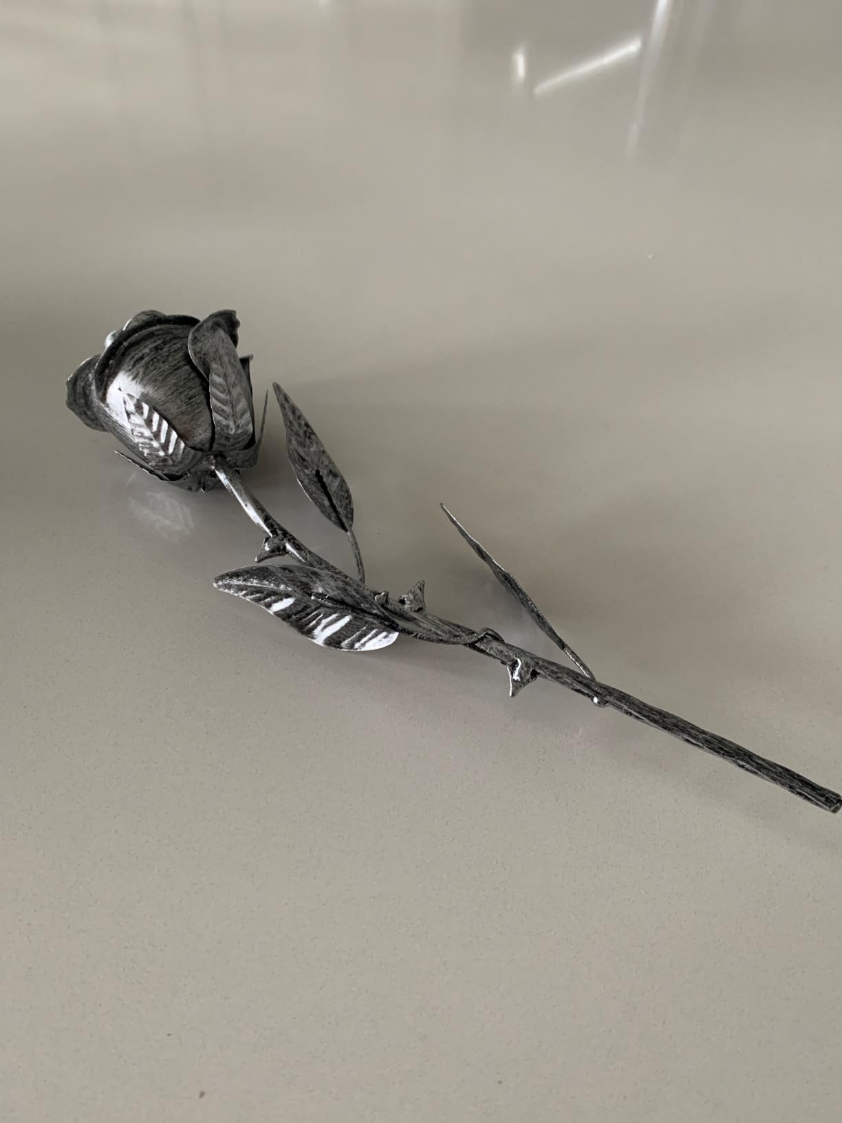 6 Year Anniversary Iron Gifts Wife Her 6th Wedding Anniversary Steel Gifts | Iron Gifts 6th Anniversary 11 Year 11th Steel Gifts for Wife Her Women Him Metal Rose Flower Eternal Everlasting Roses Unique customer photo 2