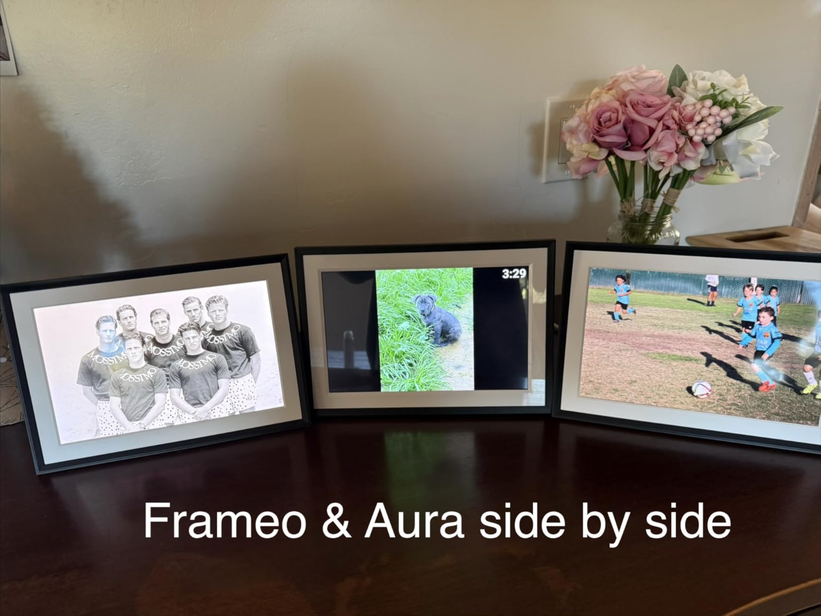 Frameo 10.1 Inch WiFi Digital Picture Frame, Smart Cloud Electronic Photo Frame with HD IPS Touch Screen Slideshow 32GB Memory Auto-Rotate Wall Mount, Share Photos/Videos from Phone - Gifts for Mom customer photo 2