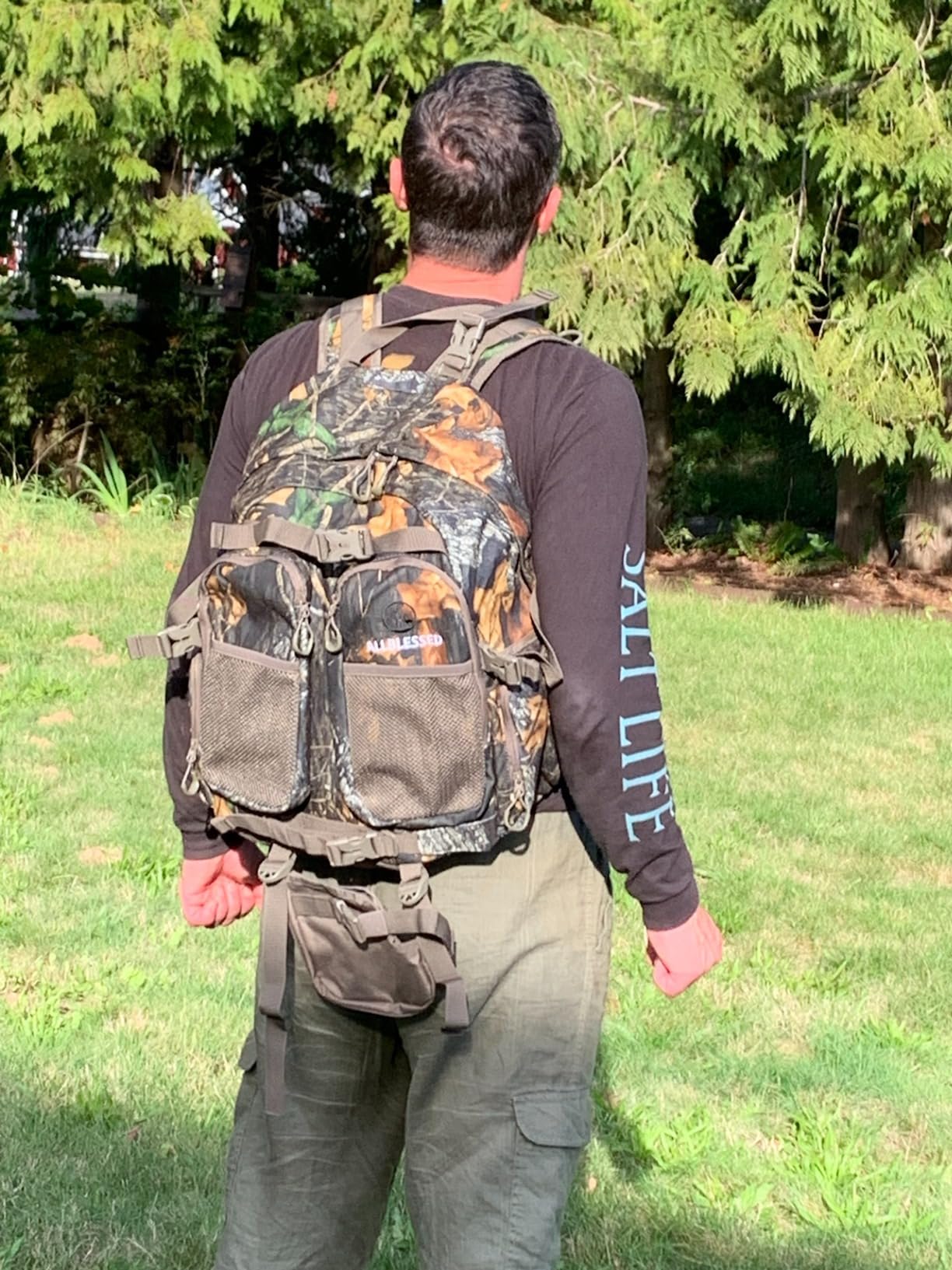 Hunting Backpack for Men Camo Hunting Day Pack for Rifle Bow 35L | Silent fabric, Daypack for Rifle Bow Carry System, Waterproof Camo, Versatile and roomy, Hunting gifts for men Hunting gear customer photo 1