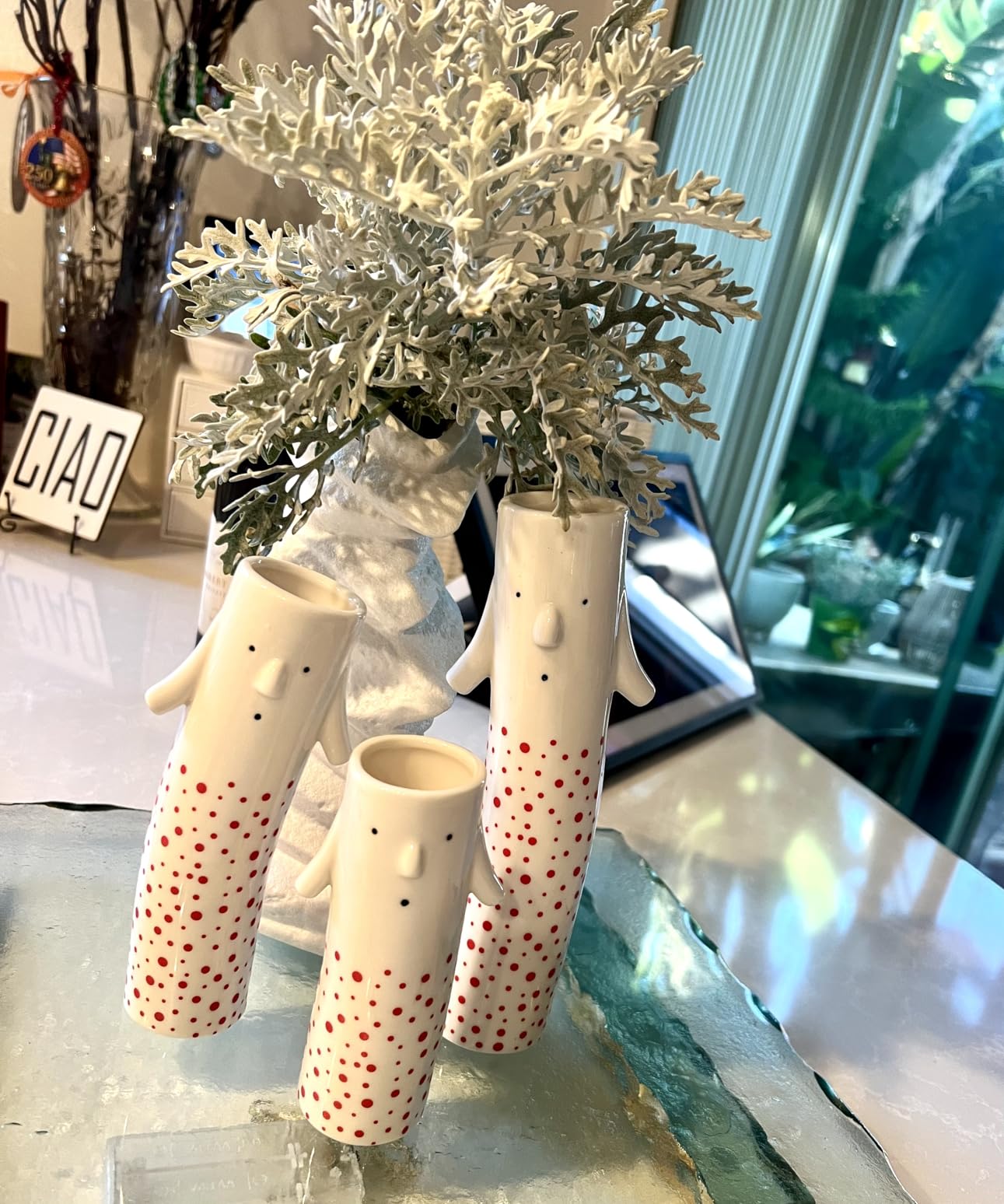 Handcrafted Ceramic Duck Vase, White Modern Flower Vase with Duck Design | Round Aesthetic Table Decor, Trendy Art Centerpiece, Small Funny Vase for Bathroom & Coffee Table, Unique Goose Home Decor Gift customer photo 1