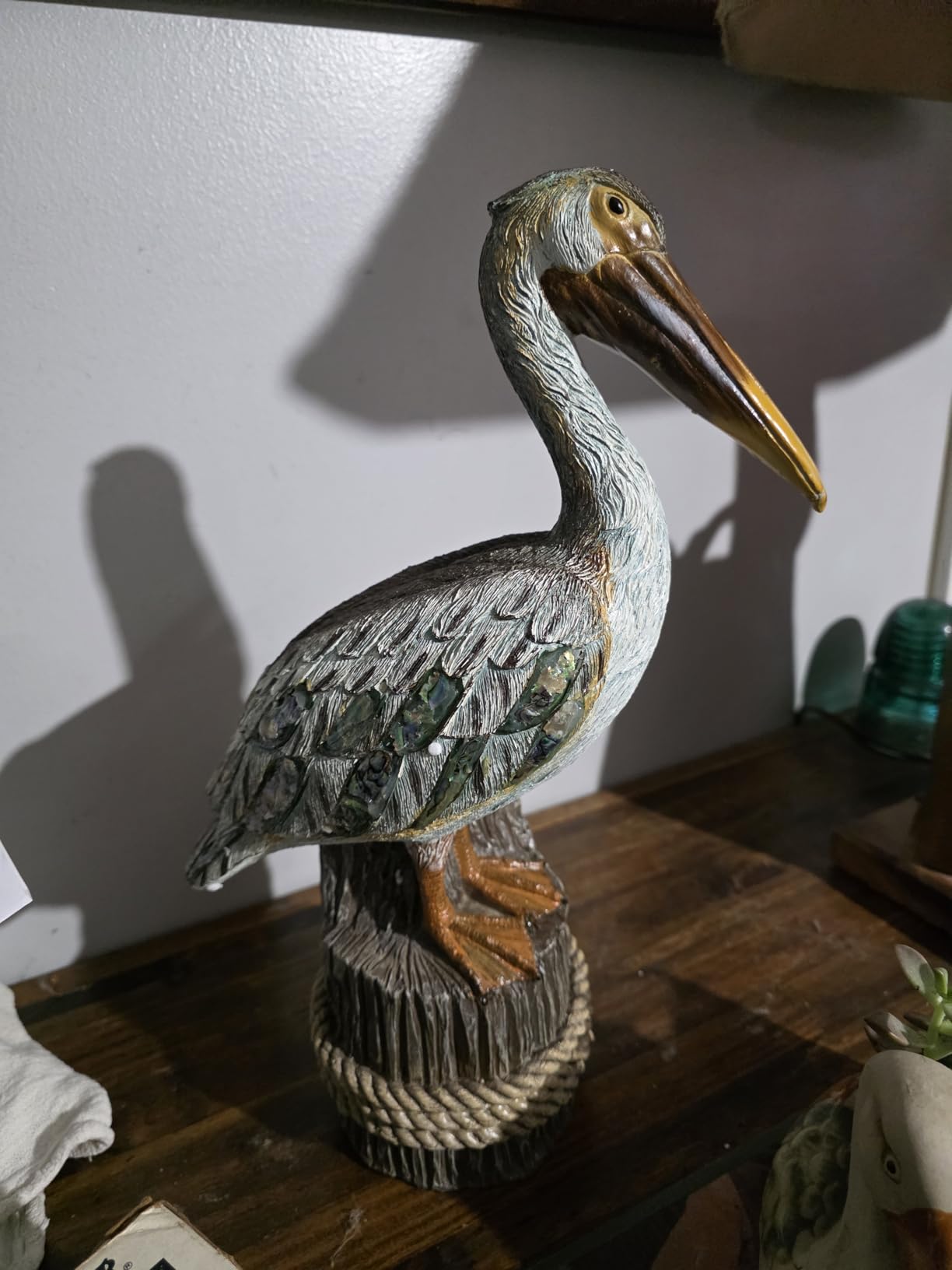 Lukitas Standing Pelican Statue and Sculpture Coastal Decor, Resin 14'' customer photo 2
