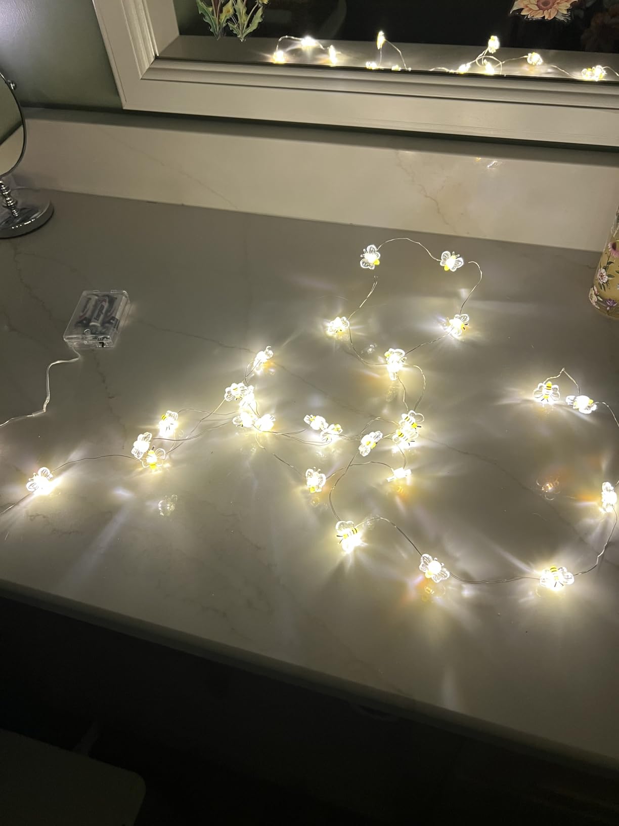 Bee Decor String Lights with Twinkling 10Ft 30Leds Battery Operated Spring Bee Bumble Cottage Core Decor Honey Gifts for DIY, Home, Classroom, Birthday, Party, Wedding, Christmas Tree customer photo 1