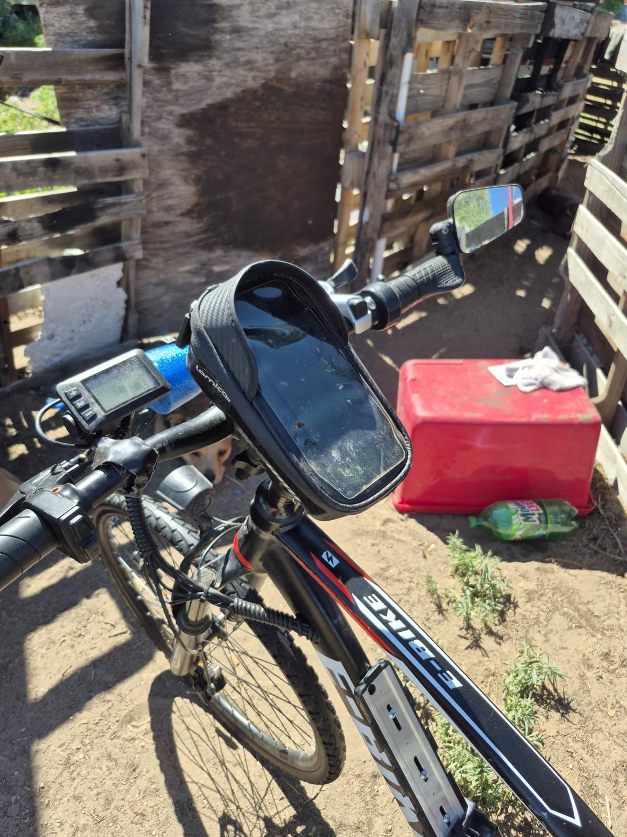 Lamicall Bike Frame Bag Waterproof - [1s Release] [2 in 1] Bike Phone Mount Holder, Bicycle Top Tube Bag, Cycling Pouch with Rain Cover, Bikes Accessories Gifts for Phones Under 7 customer photo 1